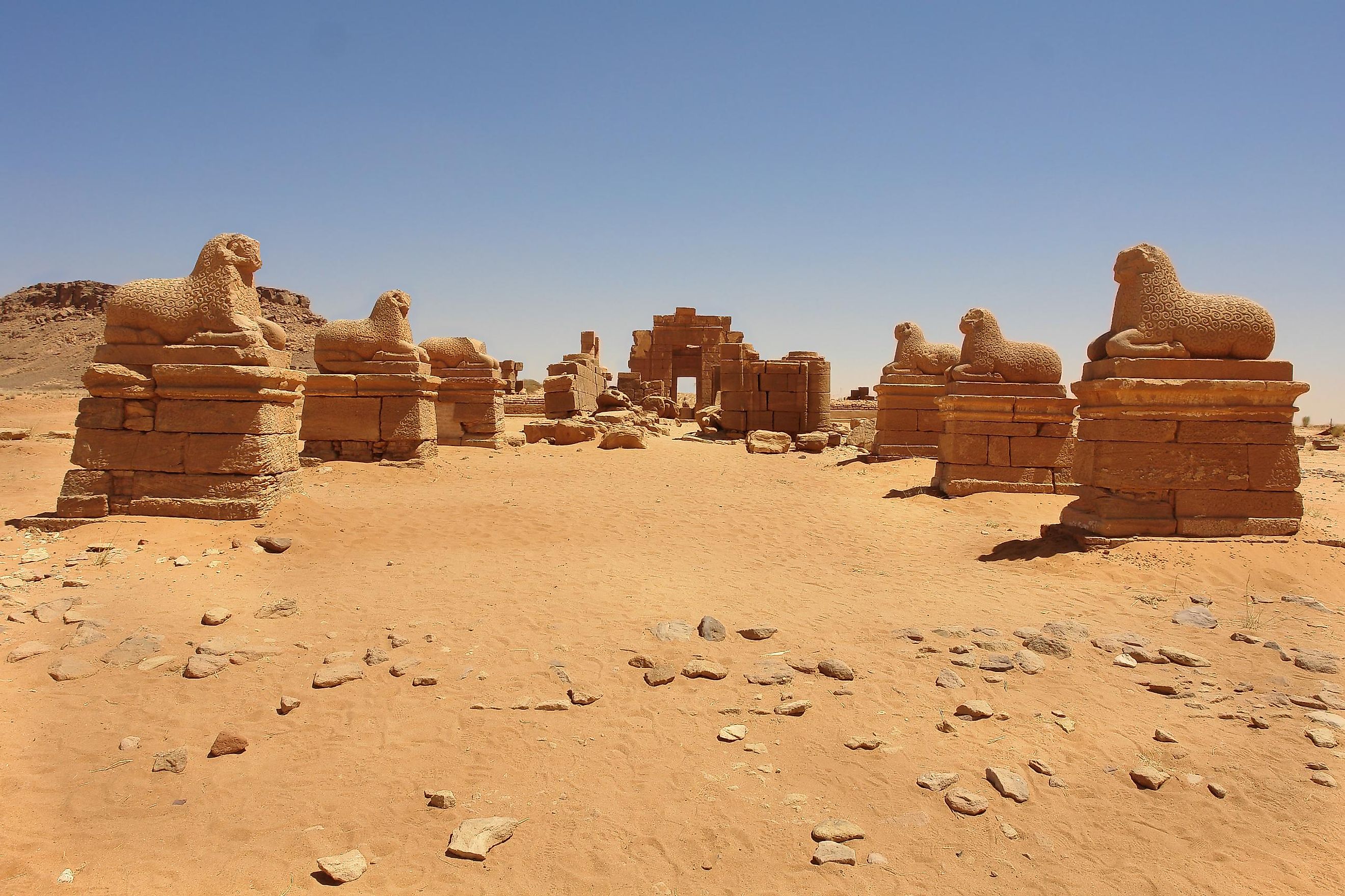 The ruins of the ancient city of Naqa, Sudan.