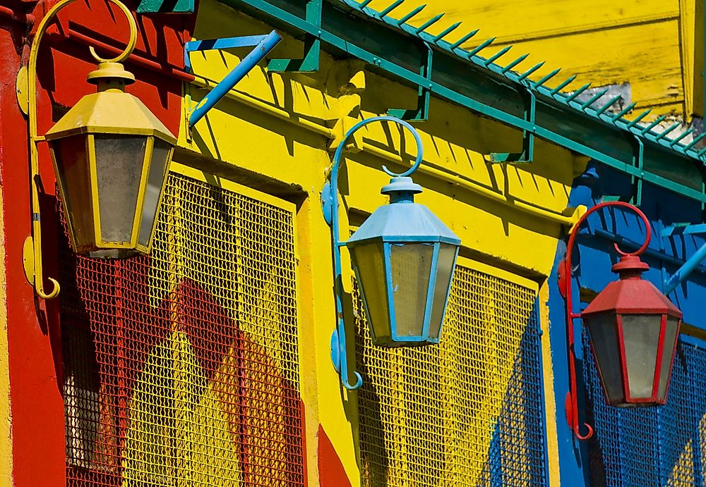 Colorful lampshades of Buenos Aires, Argentina.