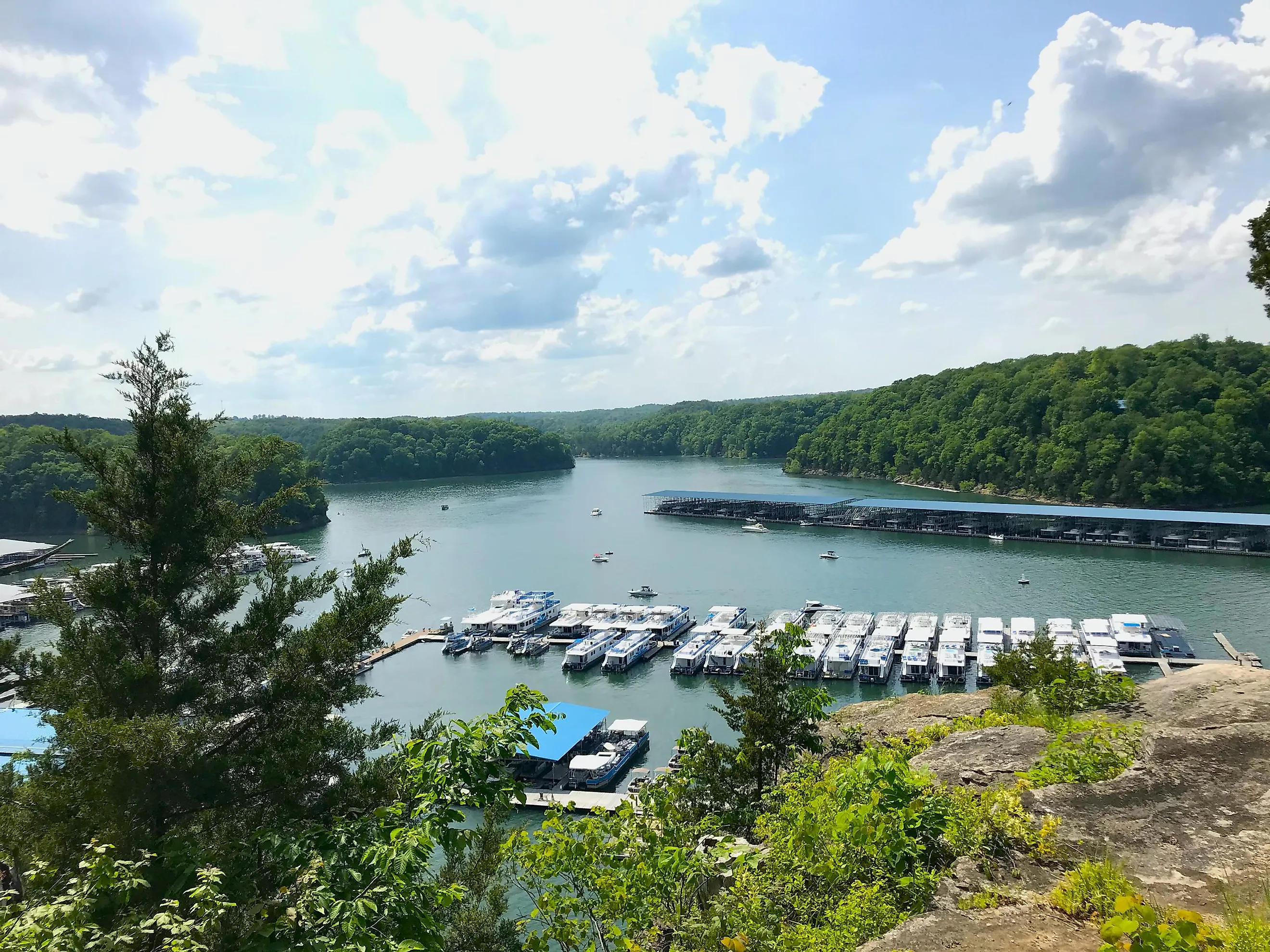 Beautiful day on the boat at Lake Cumberland in Kentucky.