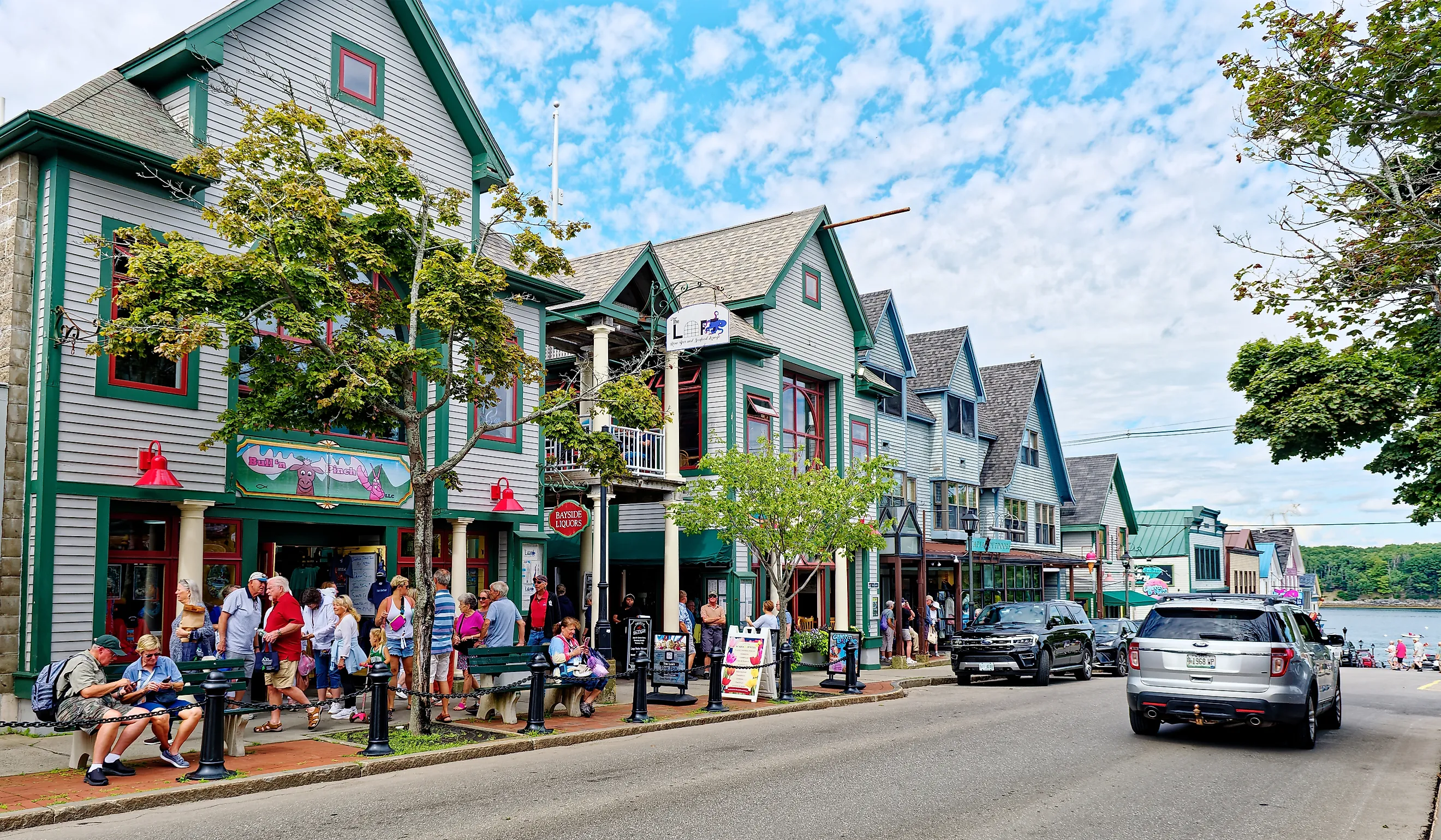 Bar Harbor, Maine, a coastal town. Editorial credit: Darryl Brooks / Shutterstock.com