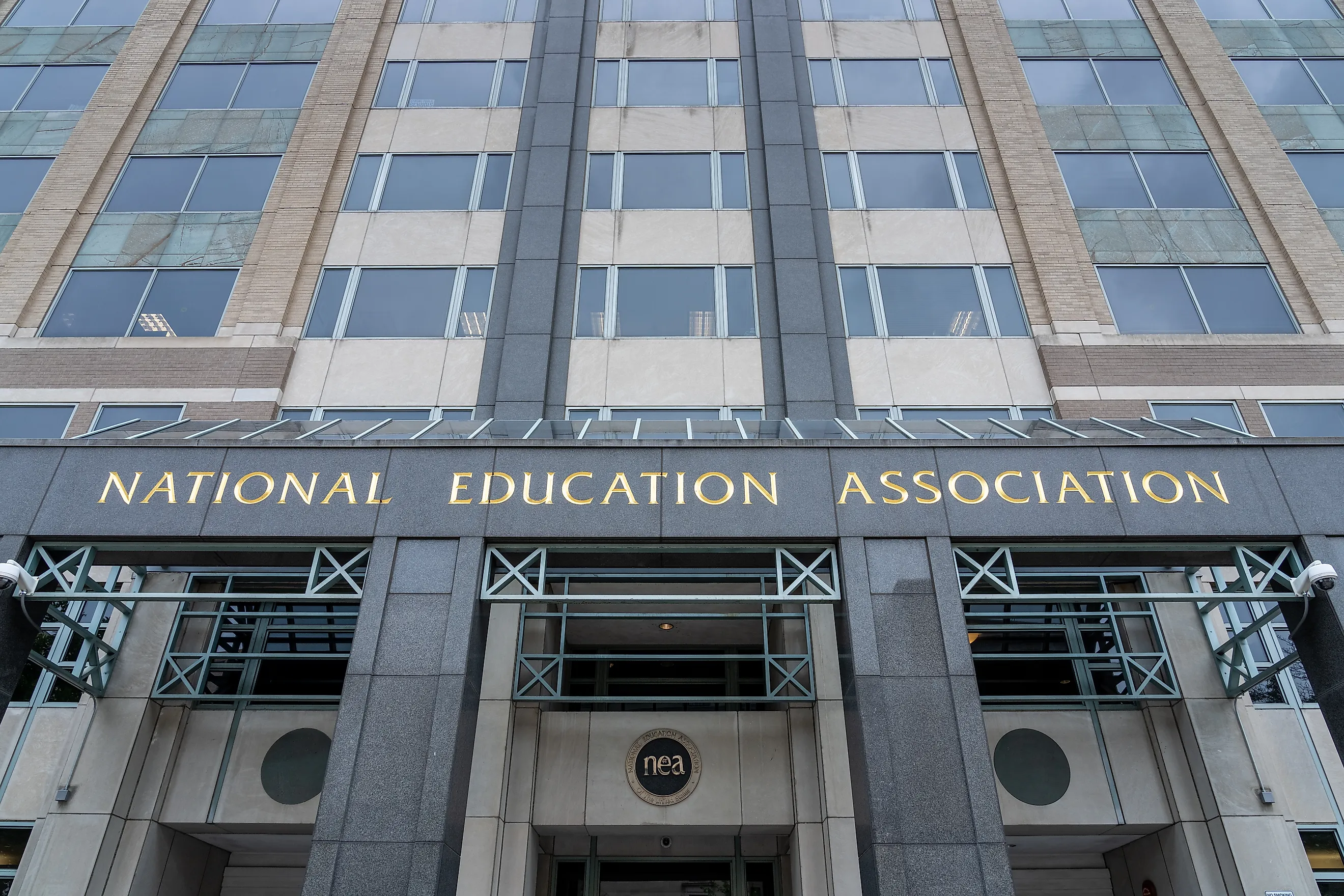 National Education Association entry at the DC Headquarters. Editorial credit: Rosemarie Mosteller / Shutterstock.com