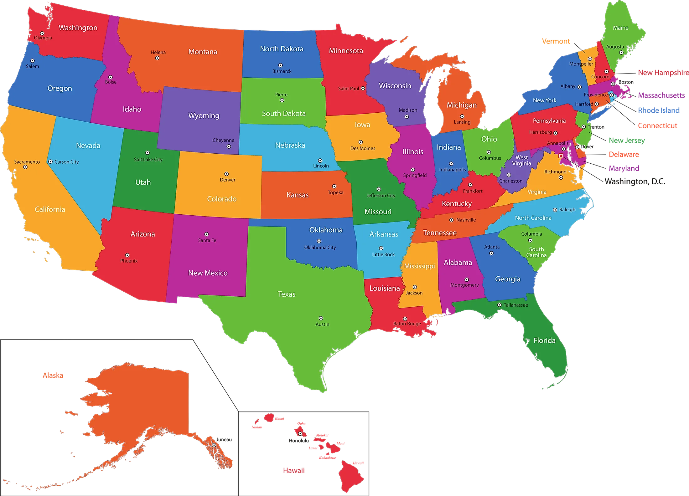 Capital Cities Of The United States Worldatlas