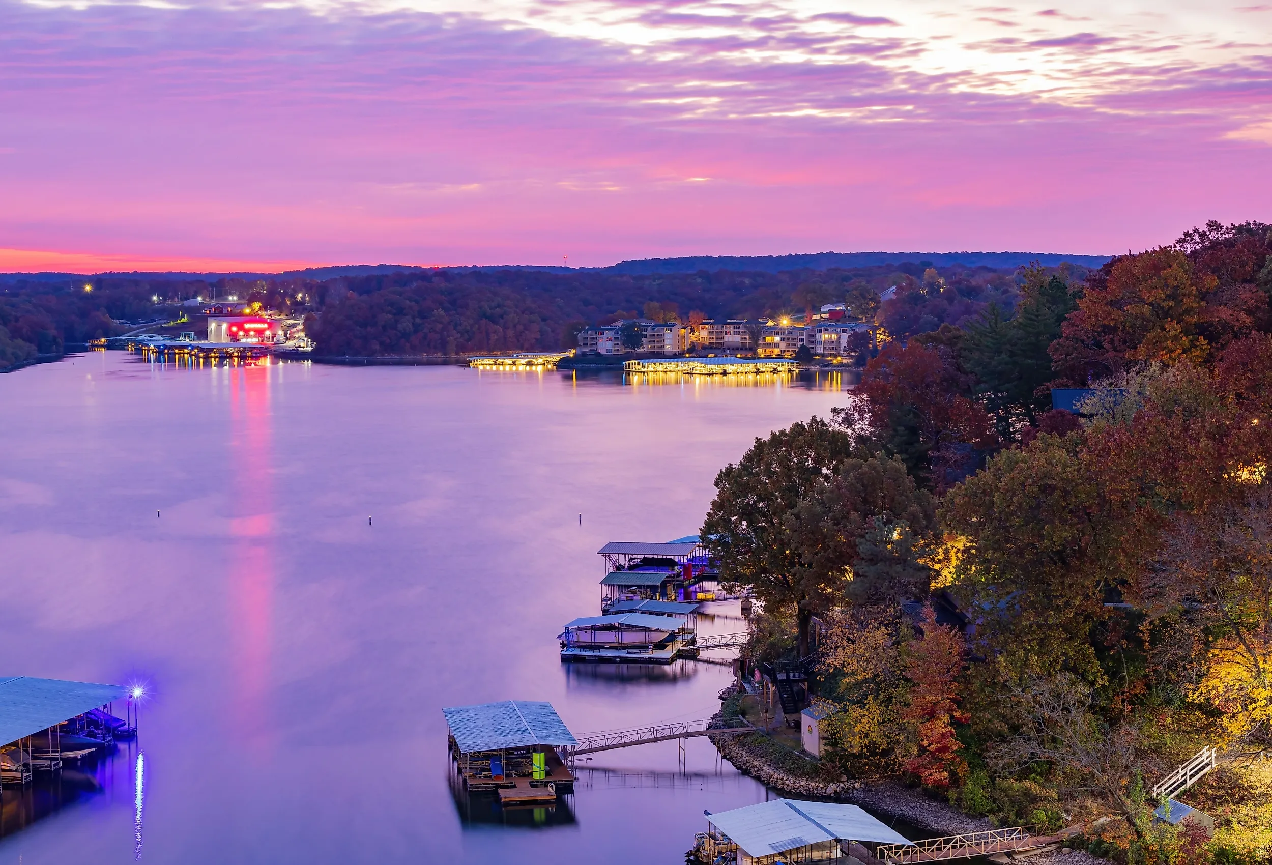 Sunrise on Lake Ozark, Missouri.