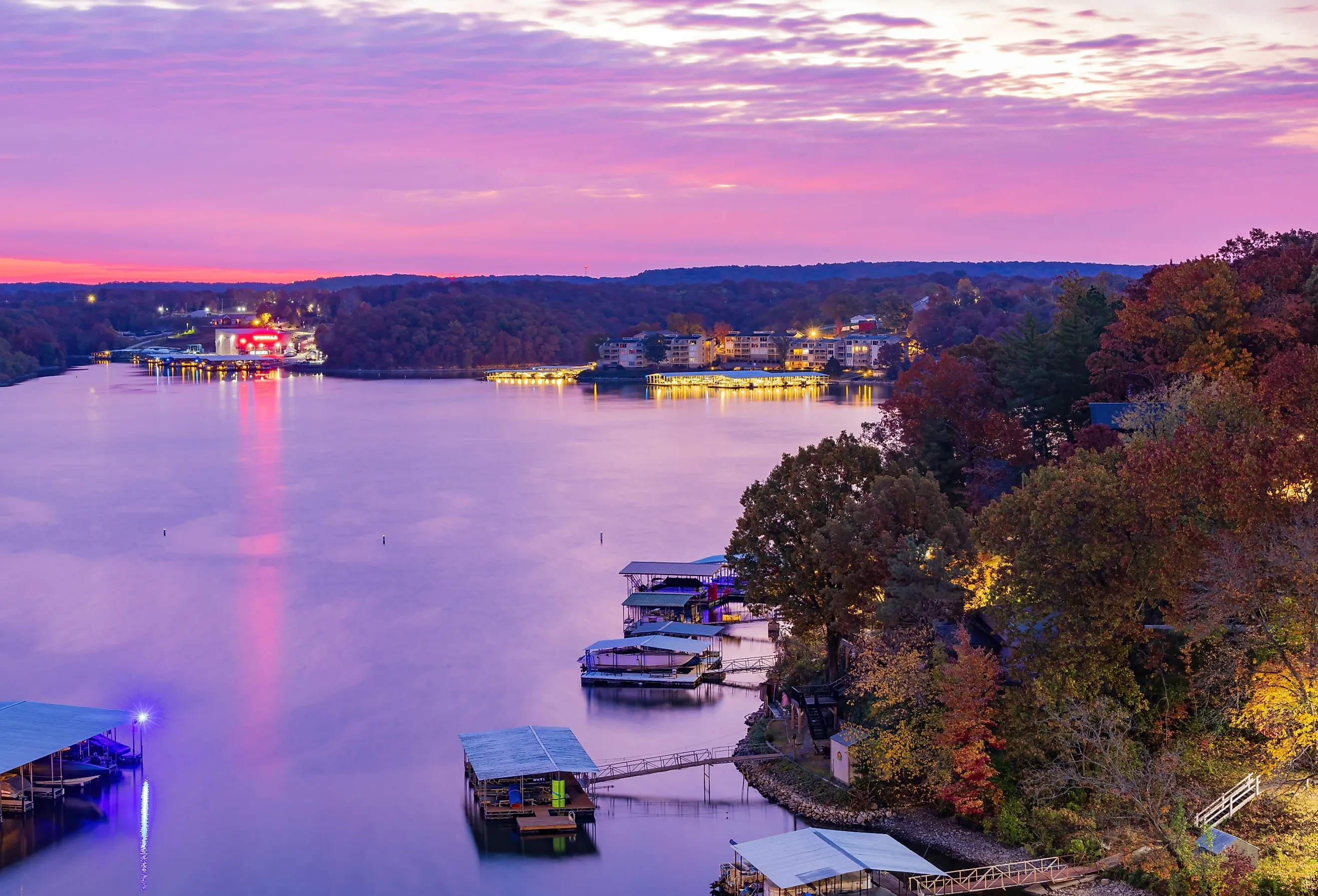 Sunrise on Lake Ozark, Missouri.