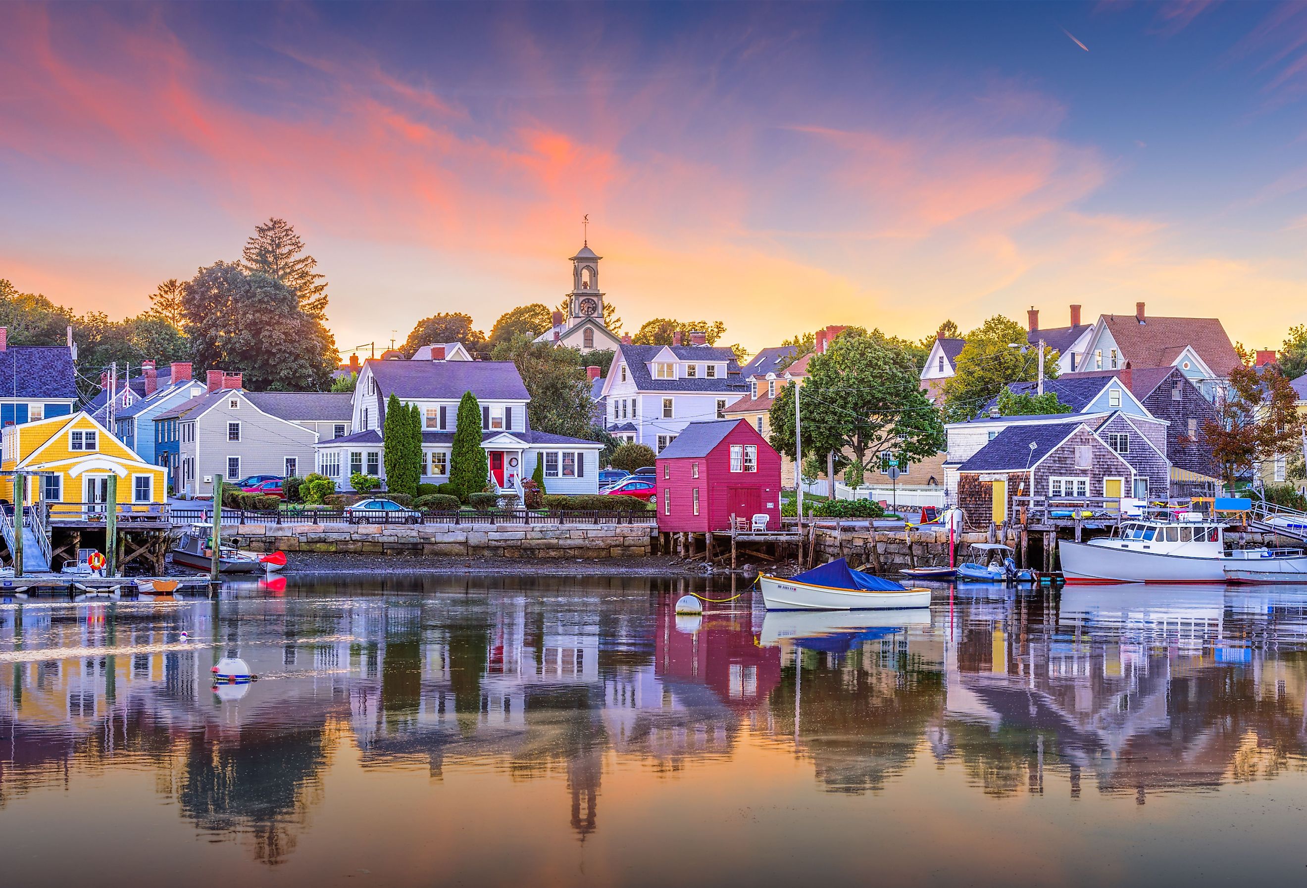 View of Portsmouth, New Hampshire port.