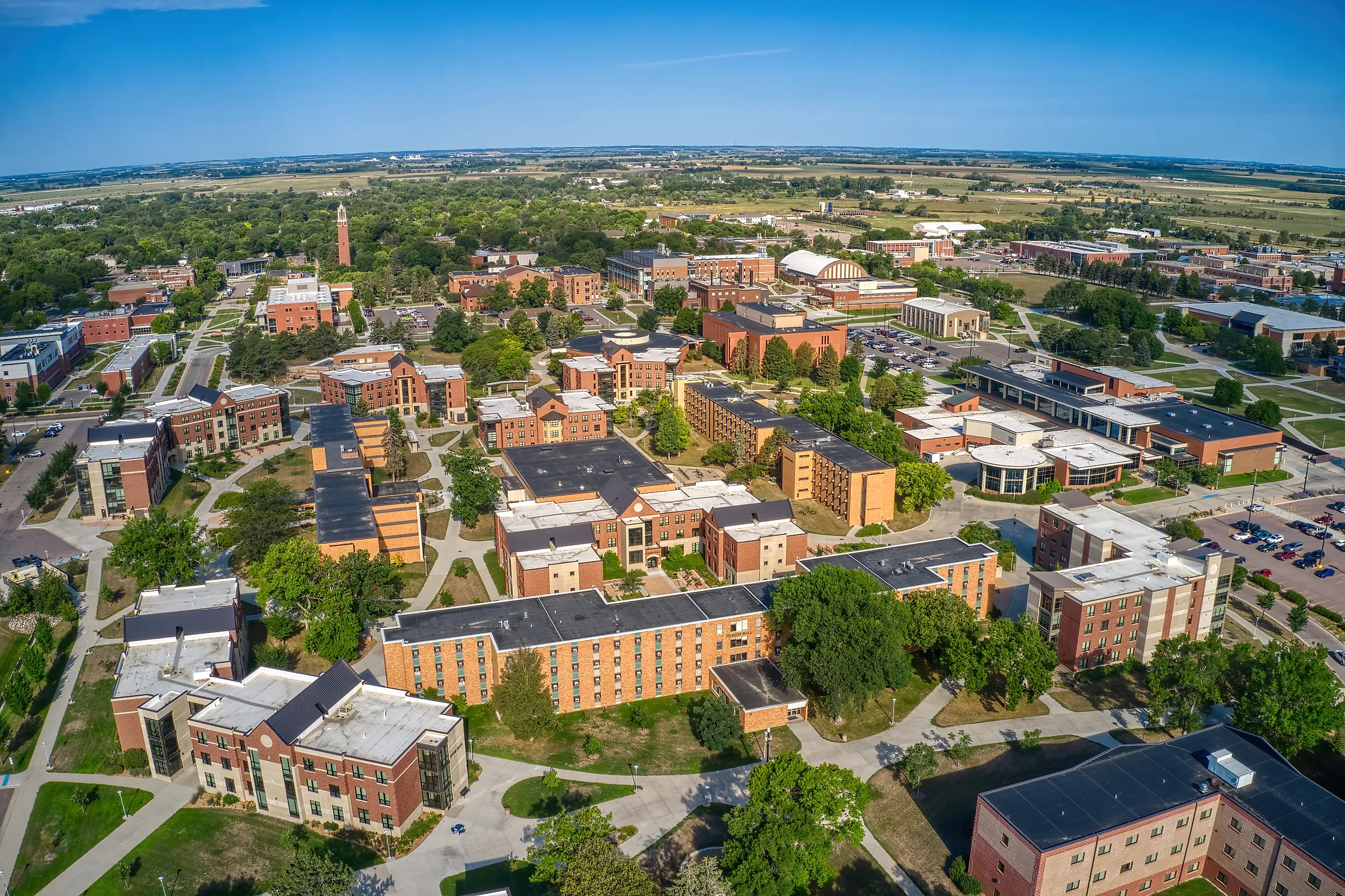 Aerial view of Brookings, South Dakota.