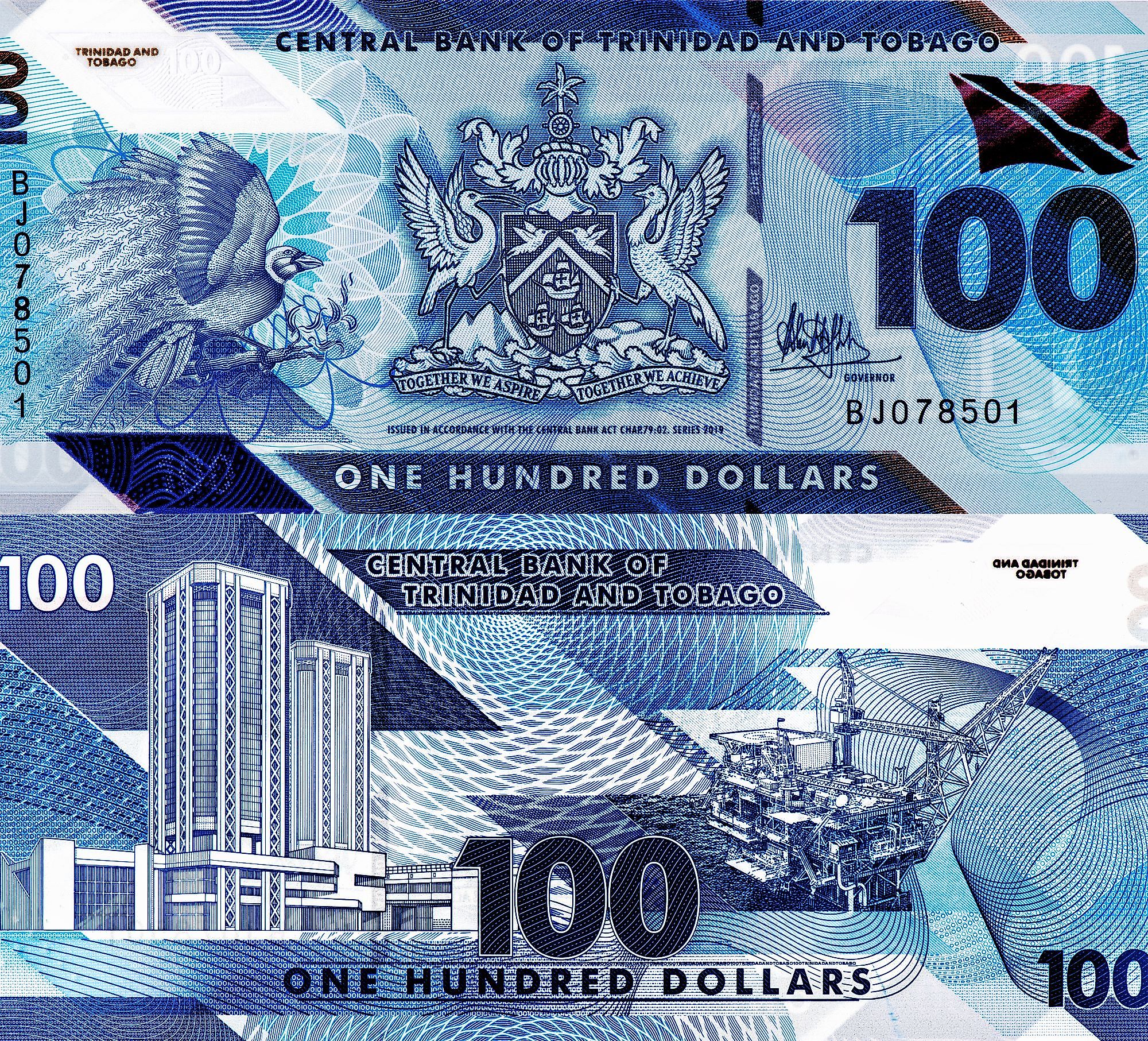Trinidad and Tobago dollar banknotes.