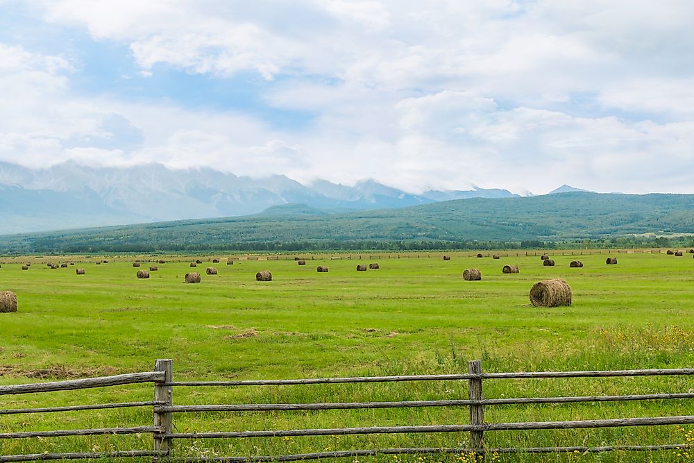Mountains in the Irkutsk oblast, an oblast of Russia.