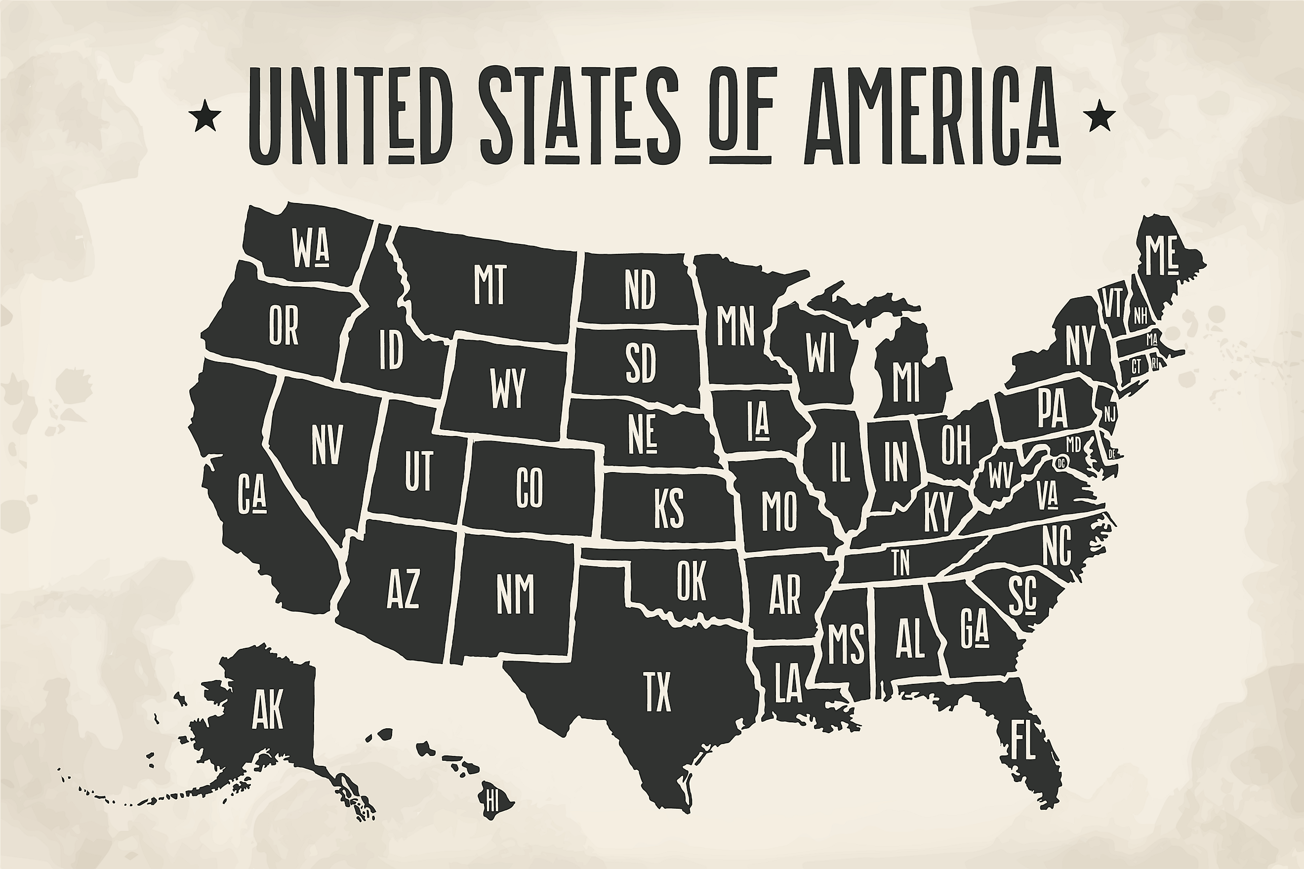 USA States map