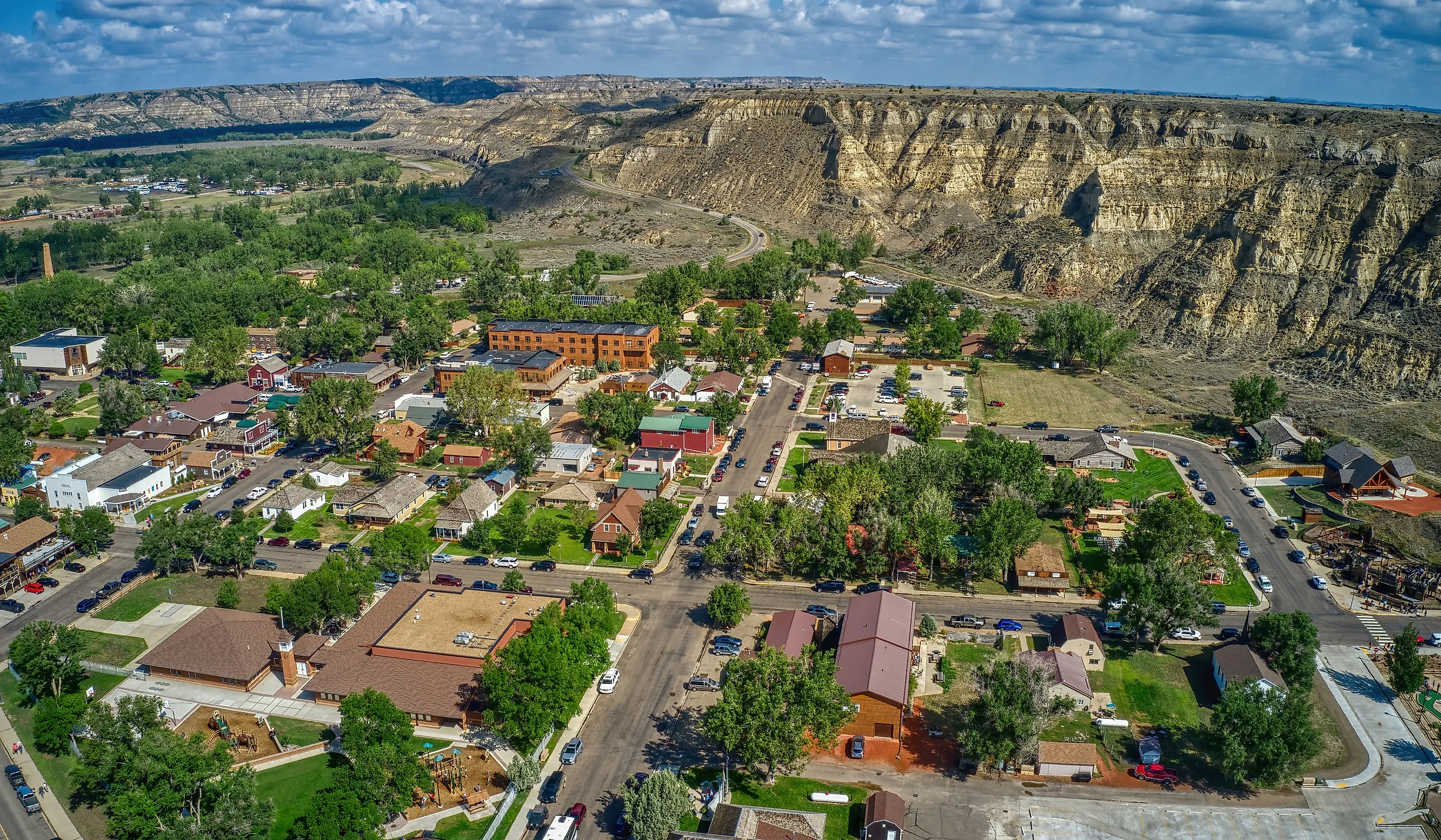 View from above: Medora, North Dakota.