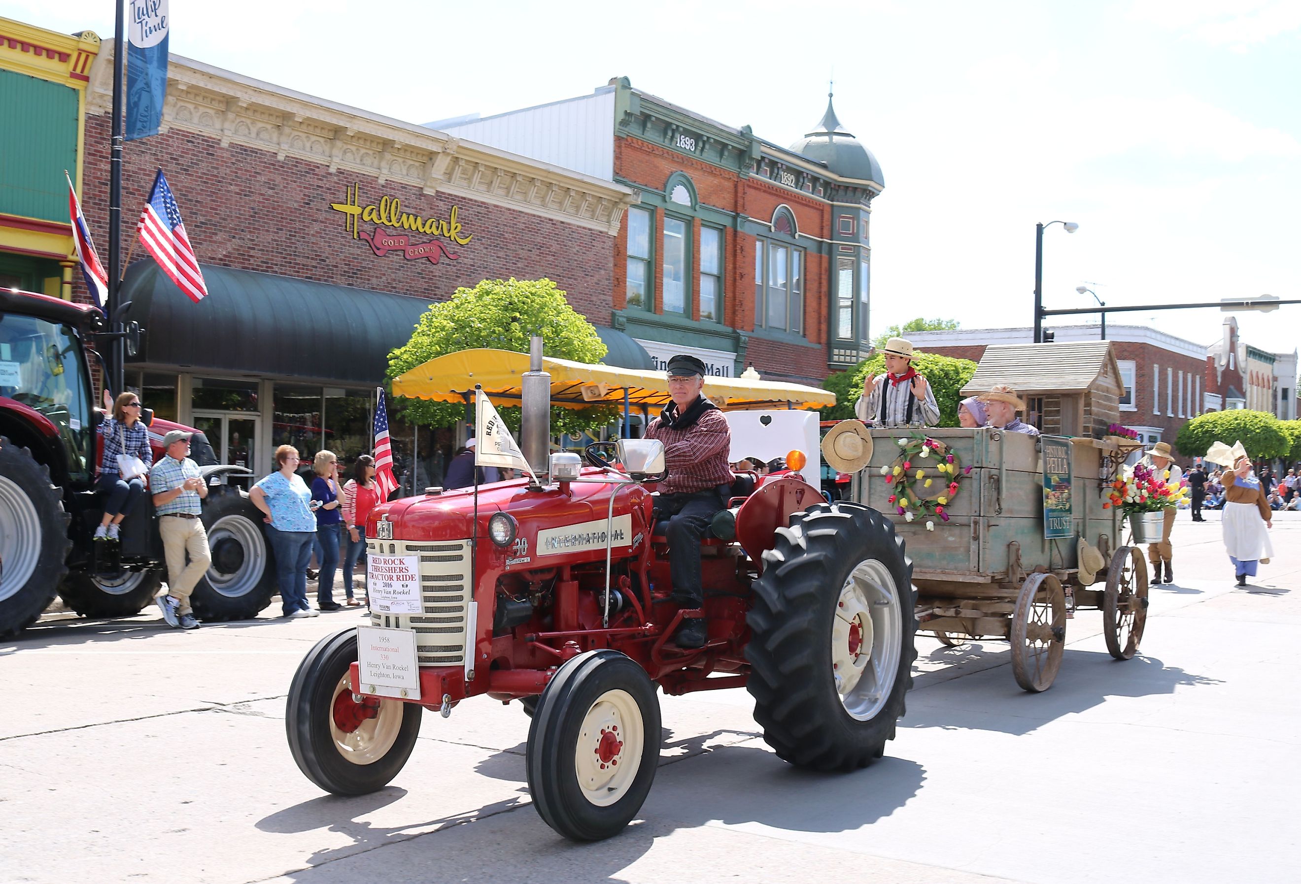 Tulip Time Festival along with tractor rides are some of the attractions in Pella, Iowa. Image credit Rexjaymes via Shutterstock