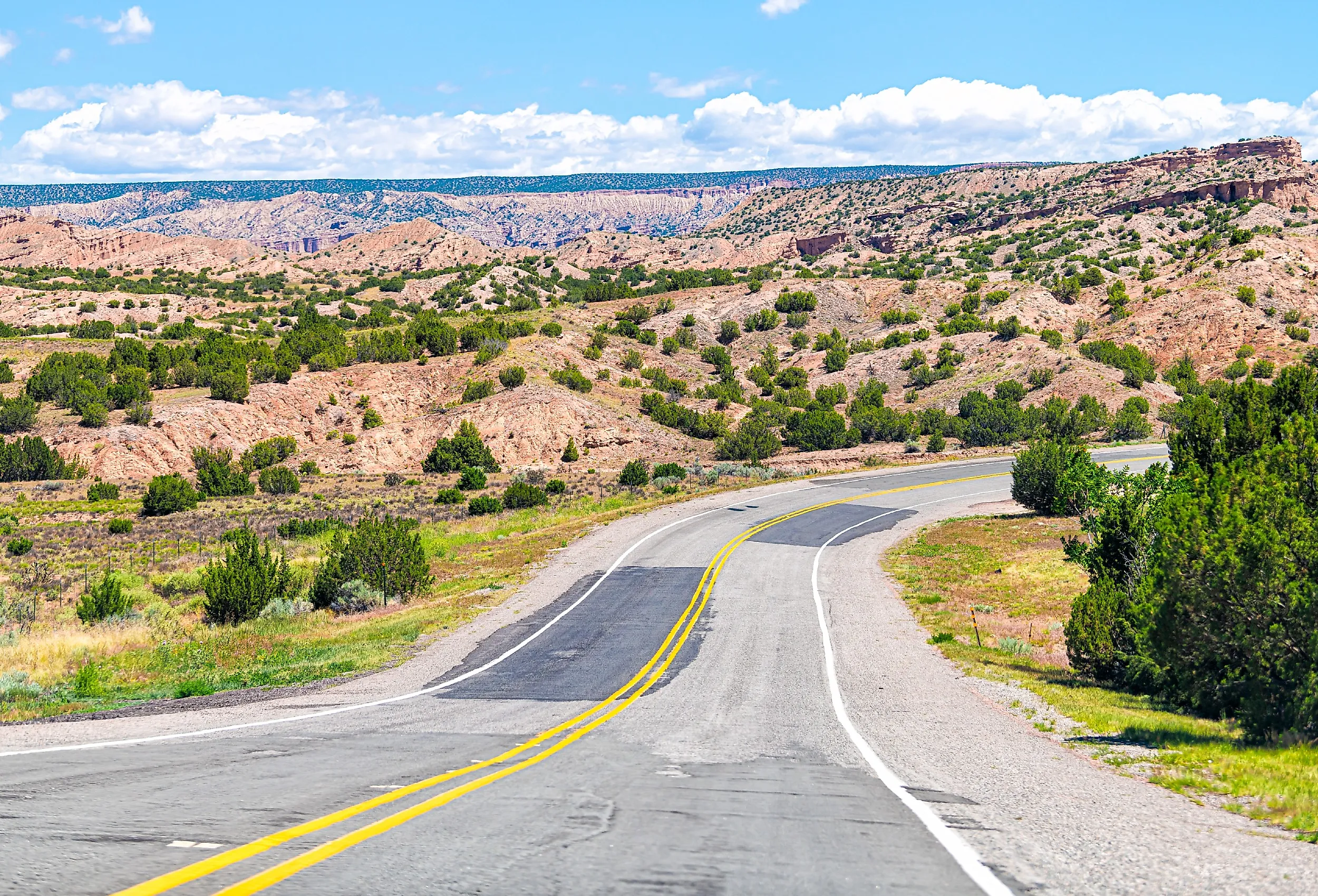 High Road to Taos famous trip near Chimayo and Santa Fe in New Mexico. Image credit Andriy Blokhin via Shutterstock