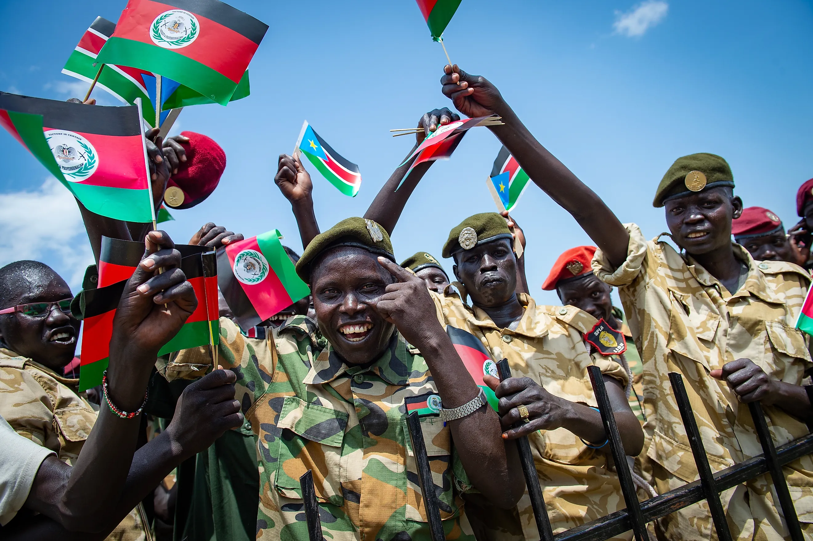 Celebrations to commemorate South Sudan's independence in Juba, South Sudan. Via Shutterstock / Richard Juilliart