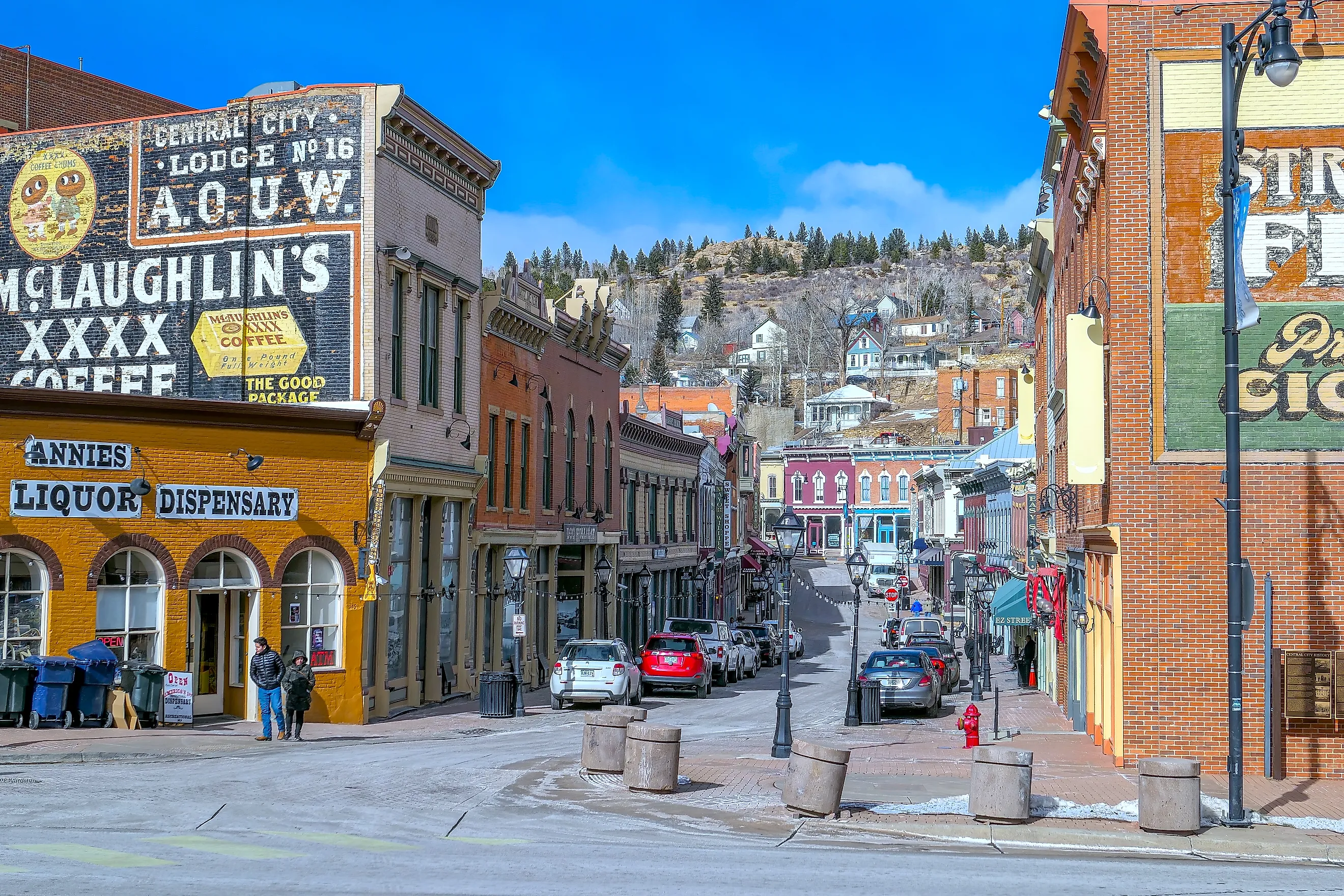 Small businesses in downtown Central City, Colorado. Editorial credit: Gerald A. DeBoer / Shutterstock.com