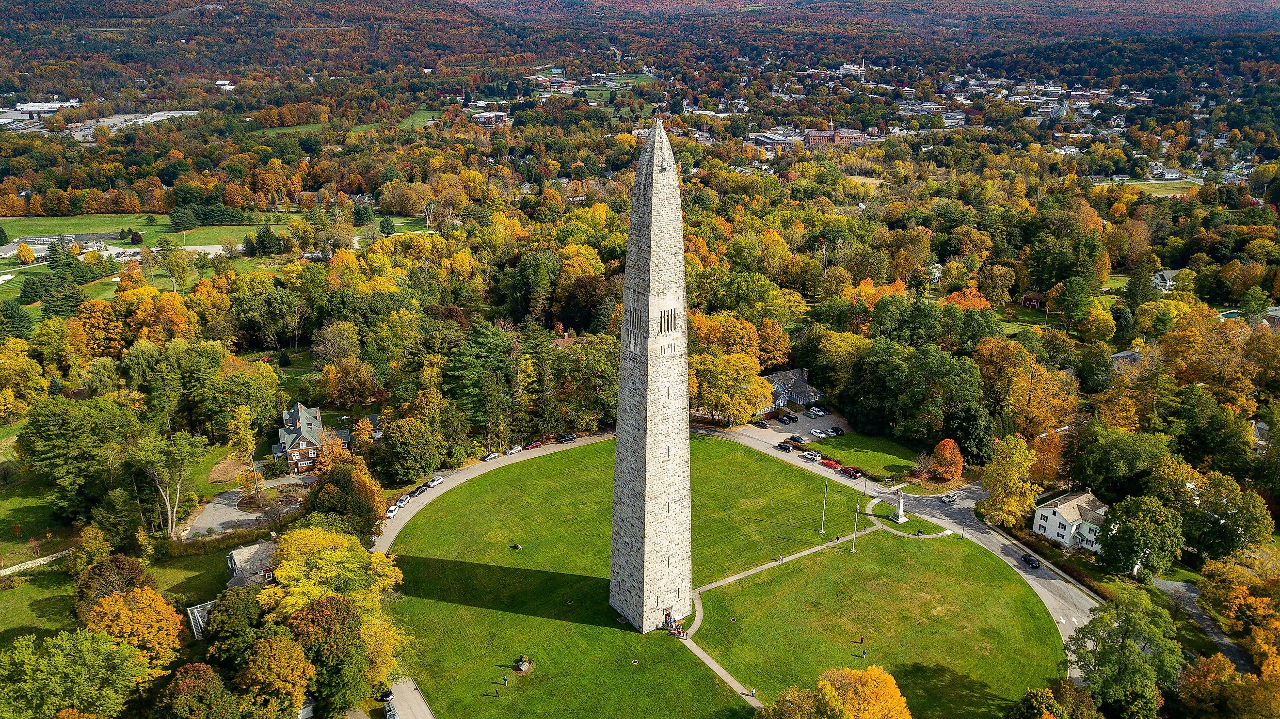 Aerial view of Bennington, Vermont.