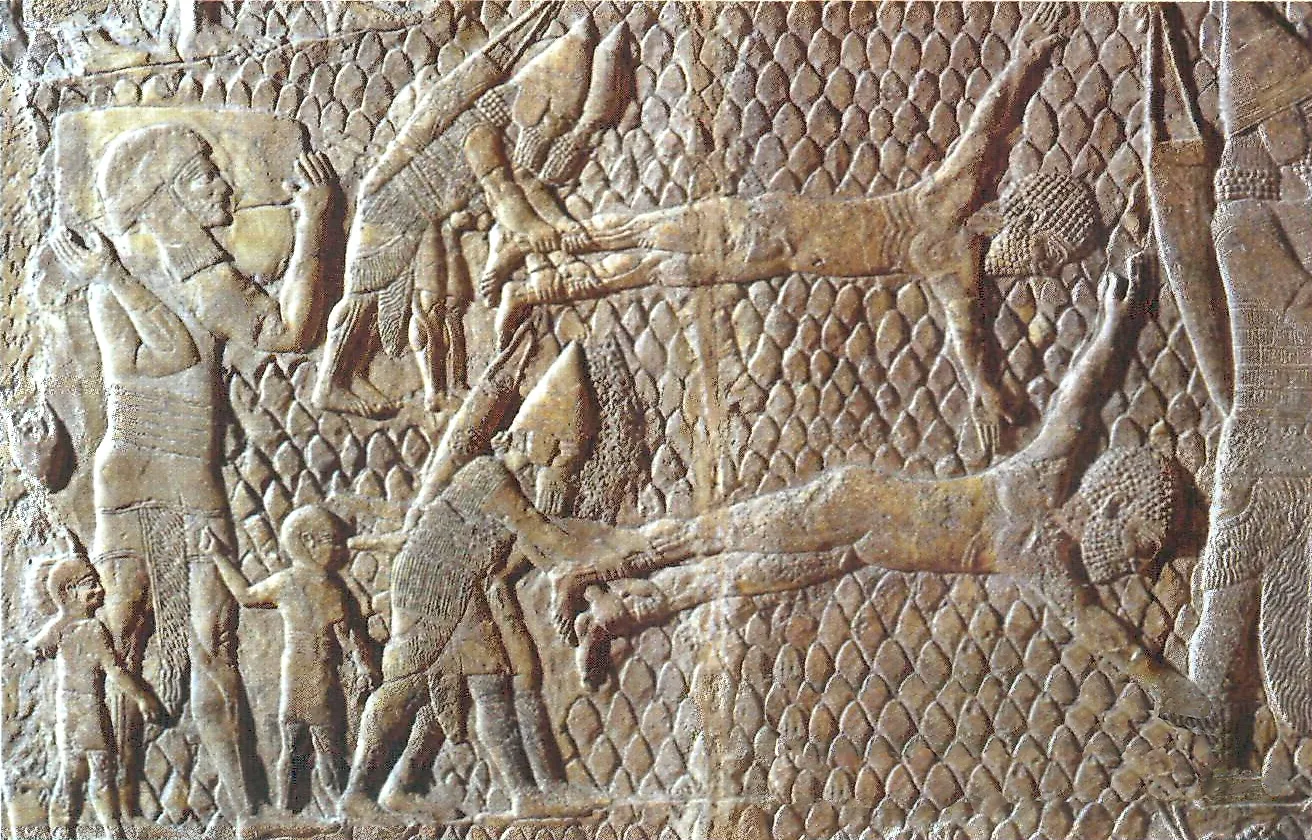 Assyrians flaying their prisoners alive.