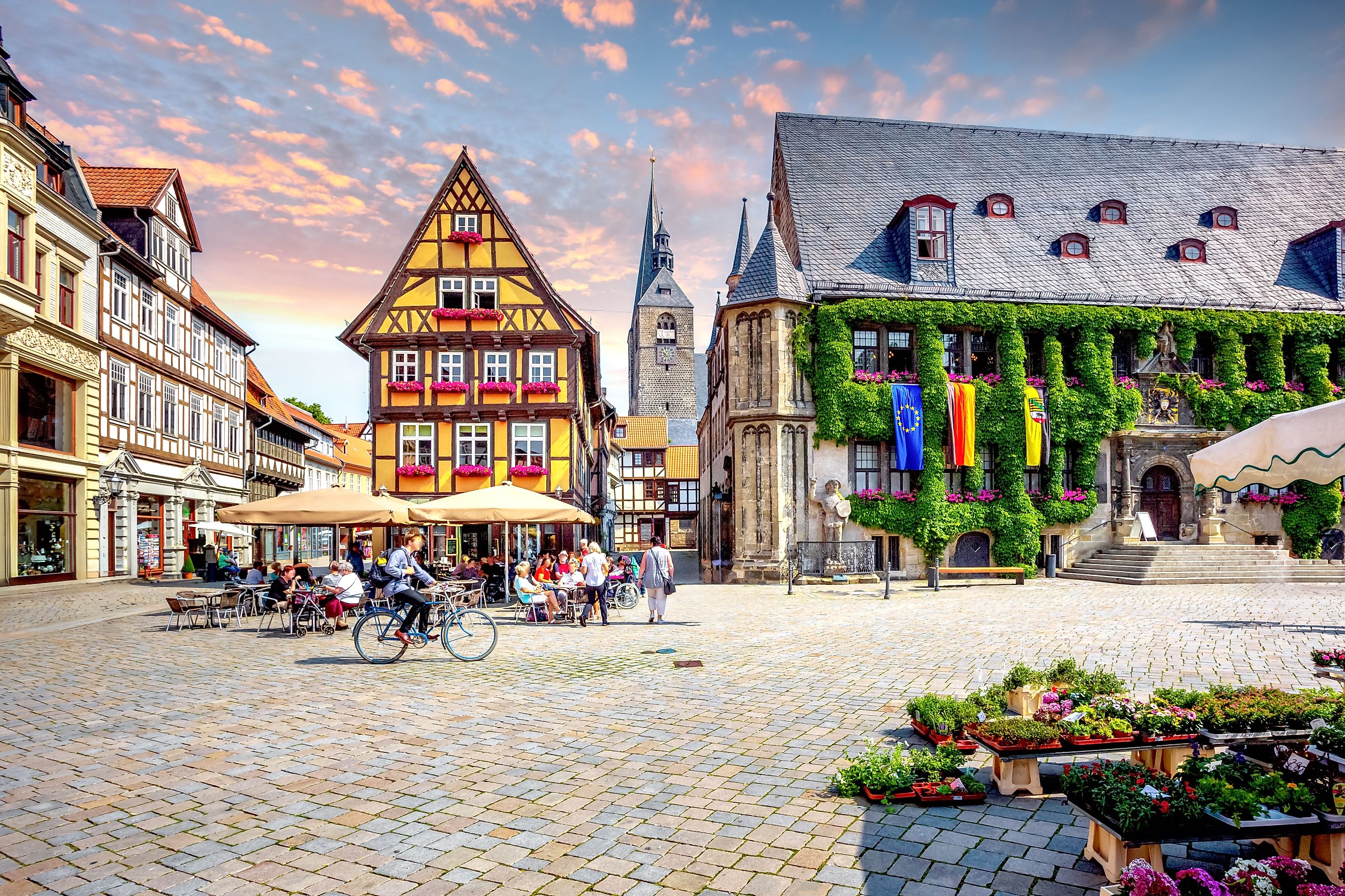Old city of Quedlinburg, Saxony Anhalt, Germany 