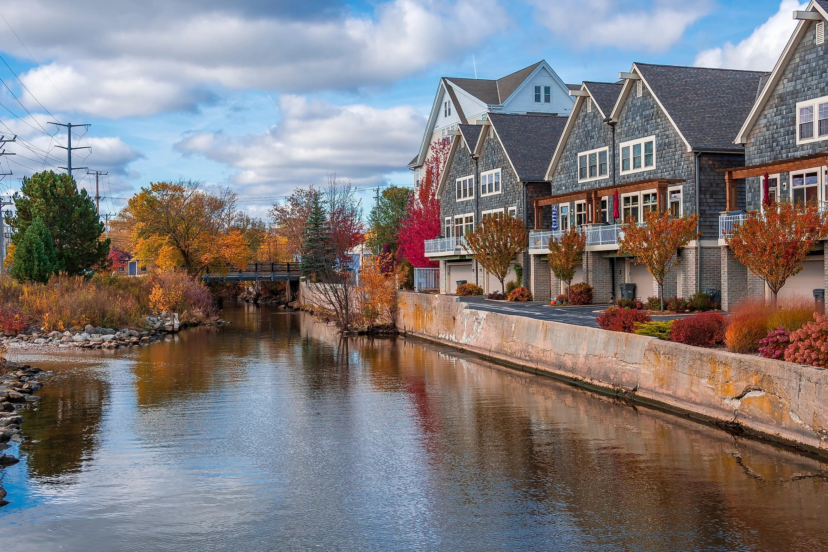 Port Washington Town view in Wisconsin of USA