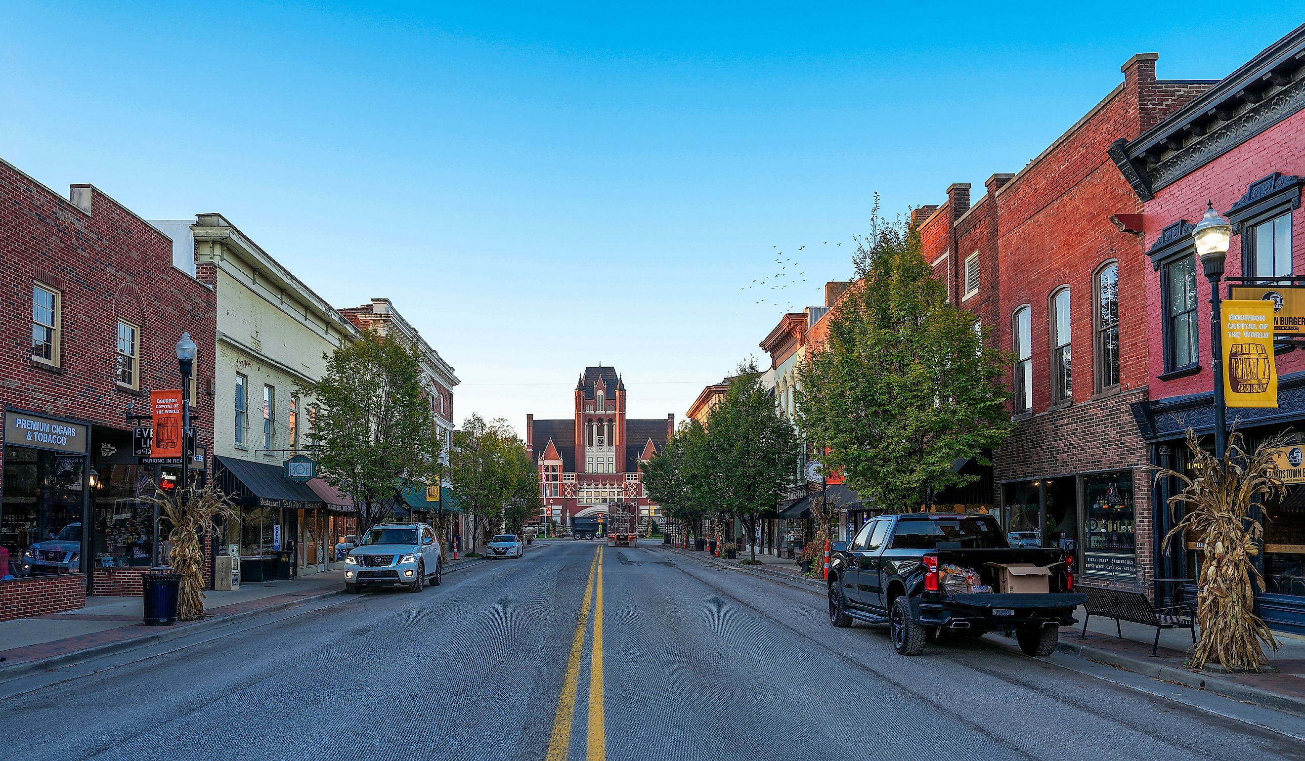 Brick buildings along the main street in Bardstown Kentucky. Editorial credit: Jason Busa / Shutterstock.com