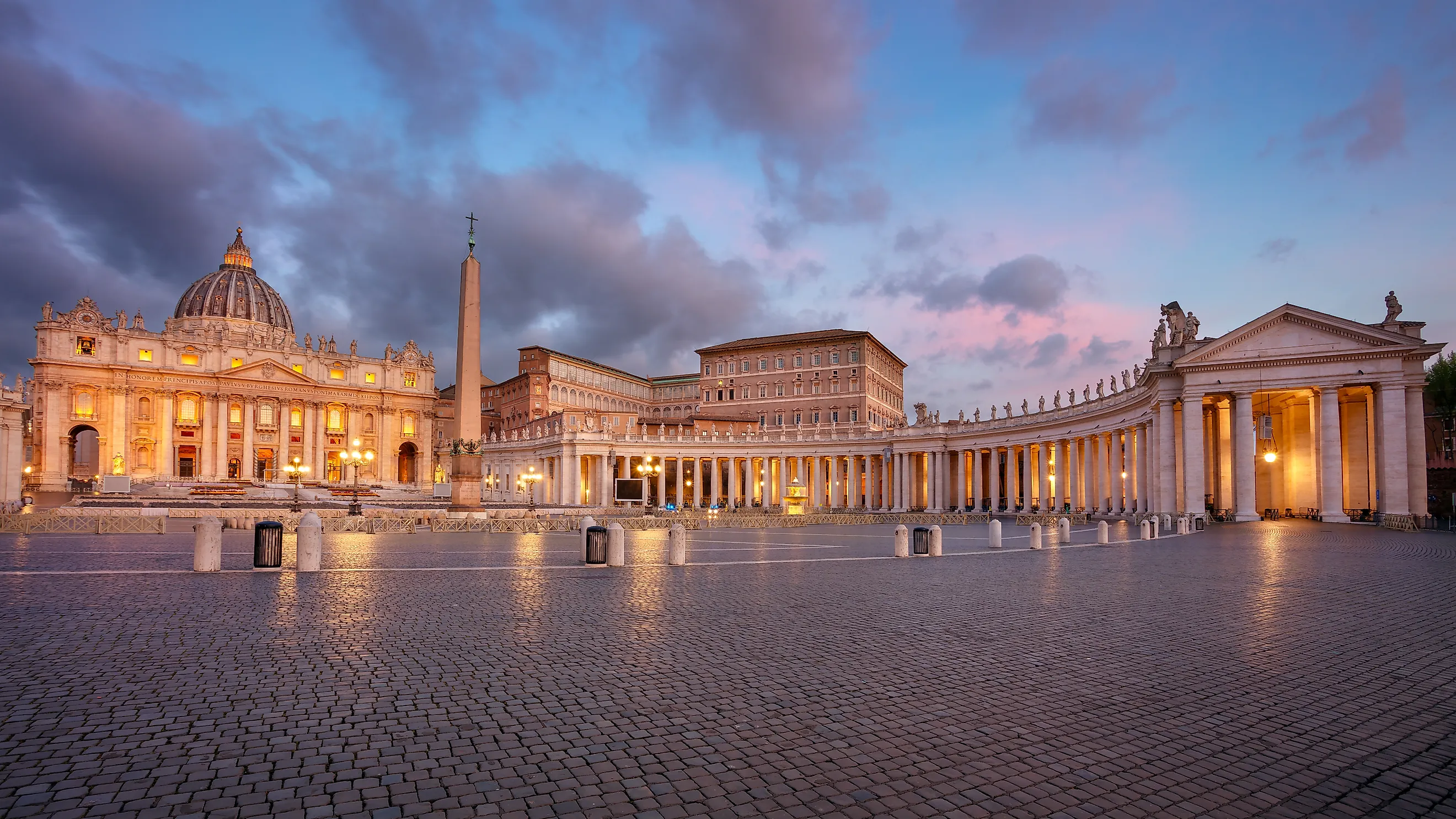 View of St. Peter's Basilica in the Vatican City.
