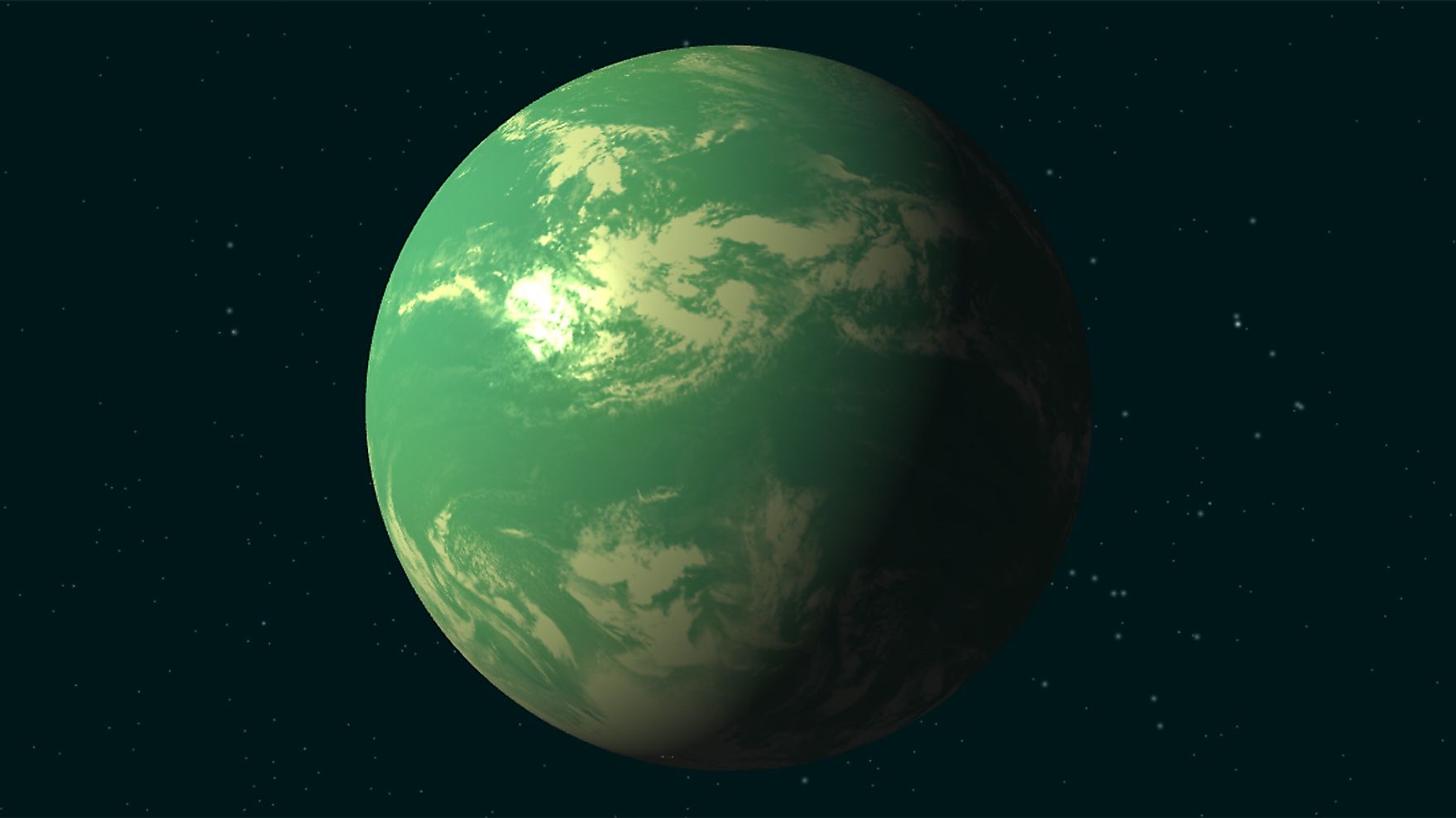 An Illustration of Kepler 22b, An Exoplanet Almost Twice as Big as Earth