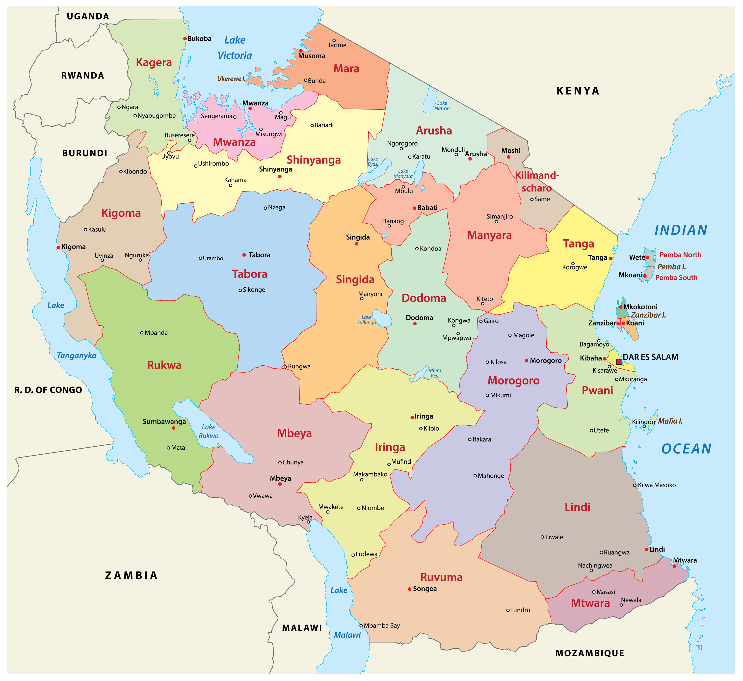 Tanzania Maps Facts World Atlas