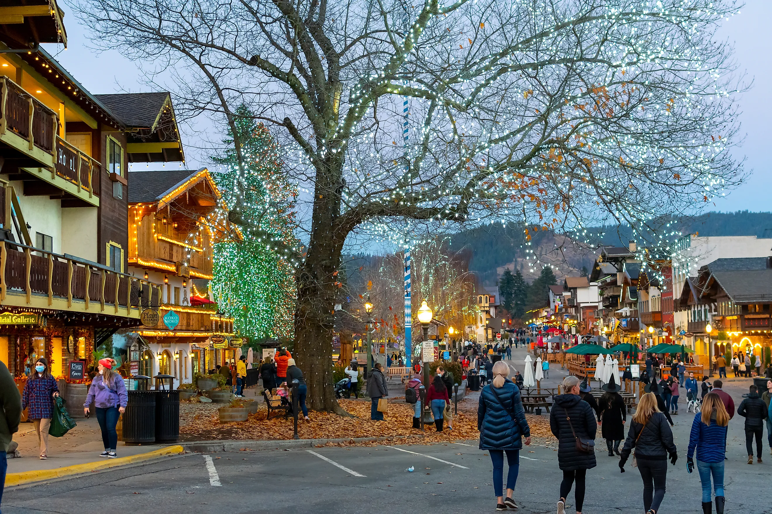 Festive ambiance at Leavenworth, Washington.