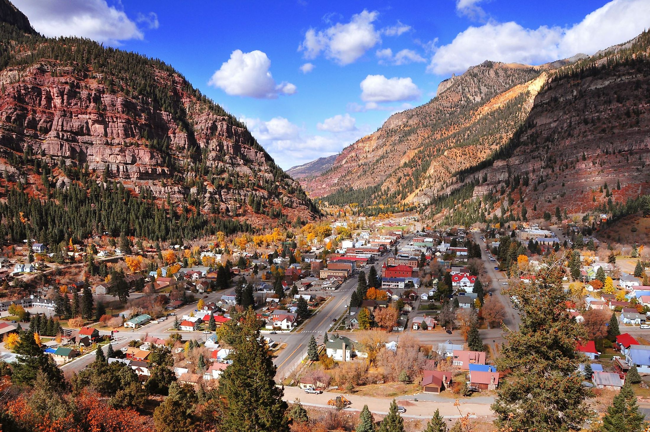 Aerial view of Ouray, Colorado