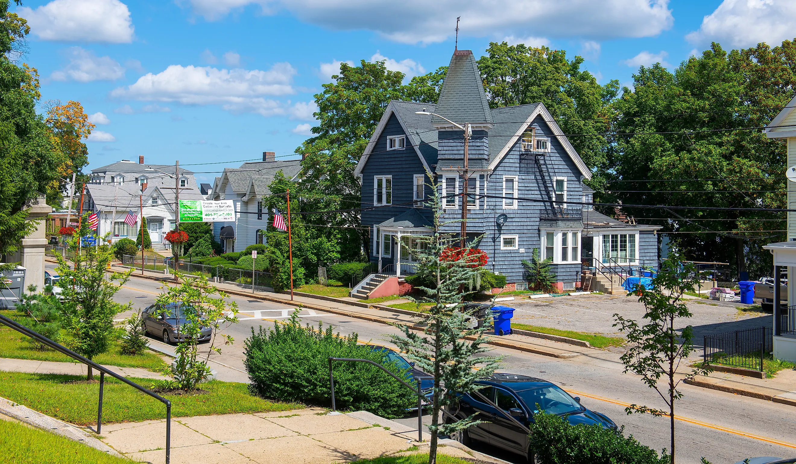 Historic homes in the town of Central Falls in Rhode Island. Editorial credit: Wangkun Jia / Shutterstock.com