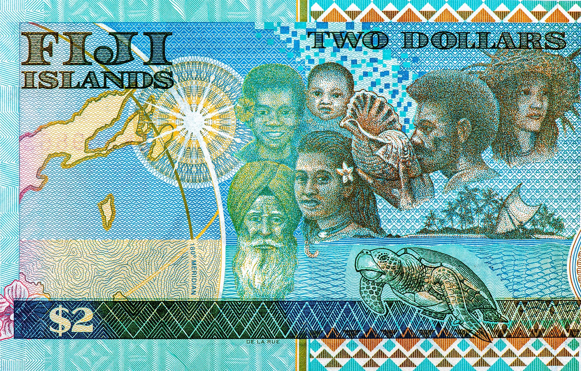Fijian banknotes and coins.