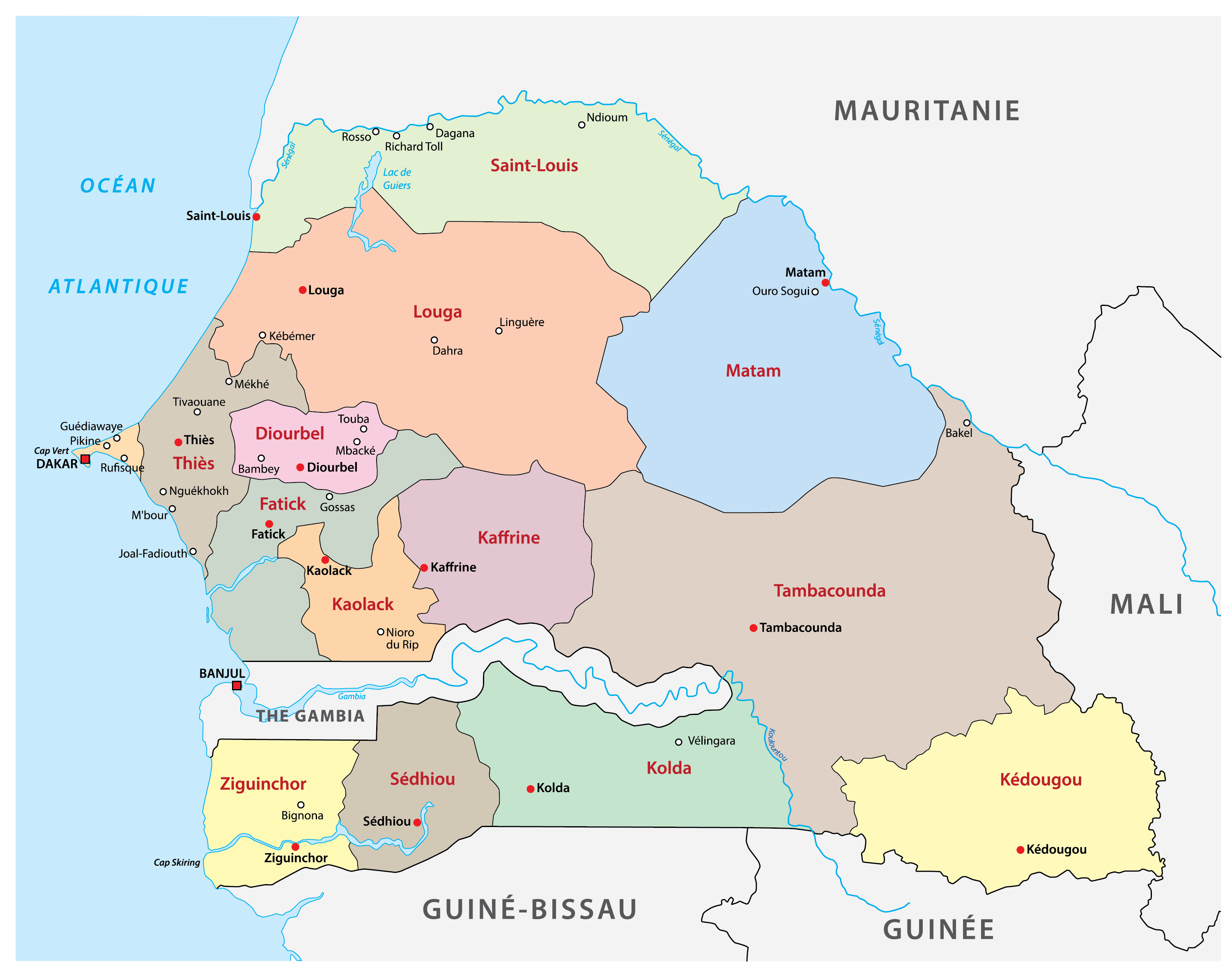Senegal Maps Facts World Atlas