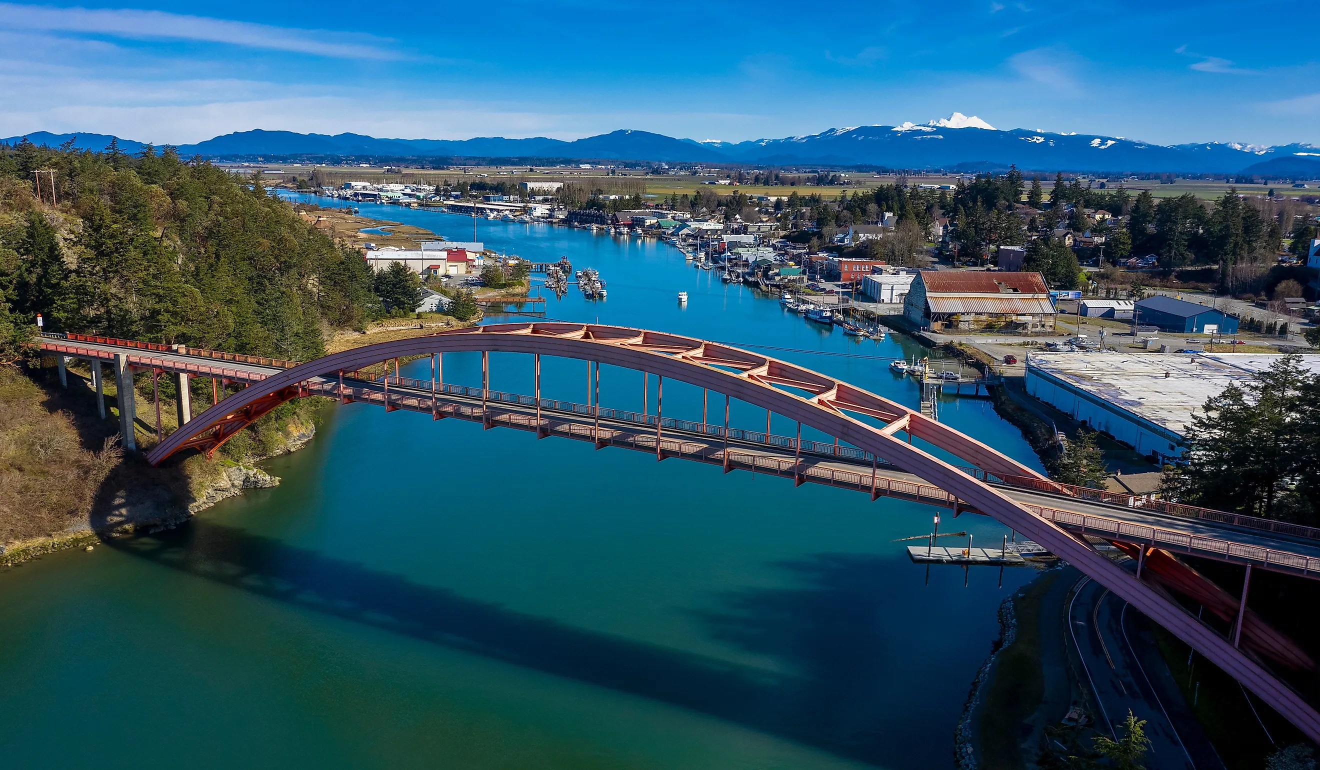 Rainbow Bridge in the Town of La Conner, Washington.