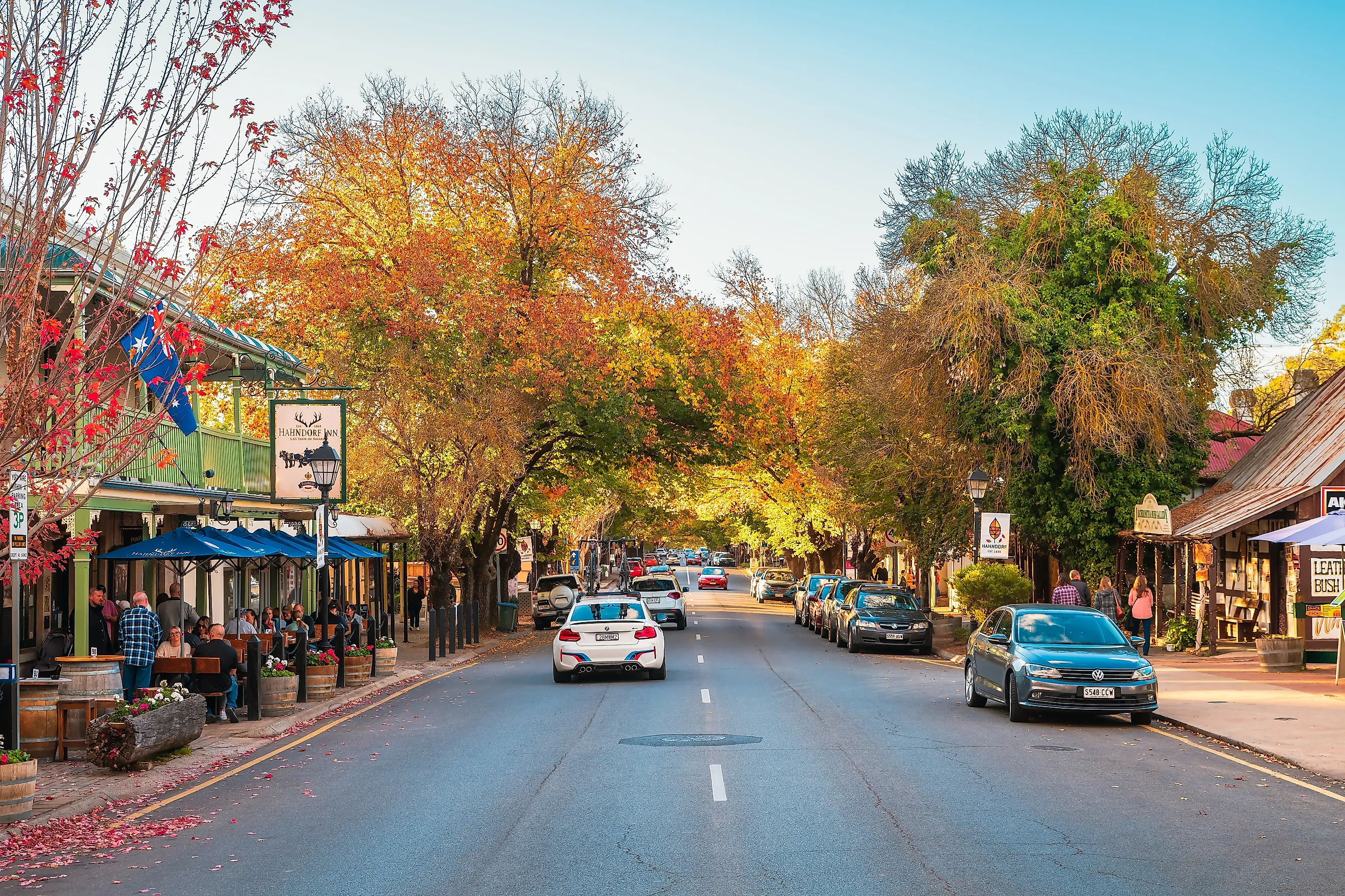The beautiful downtown of Harhndorf, South Australia.