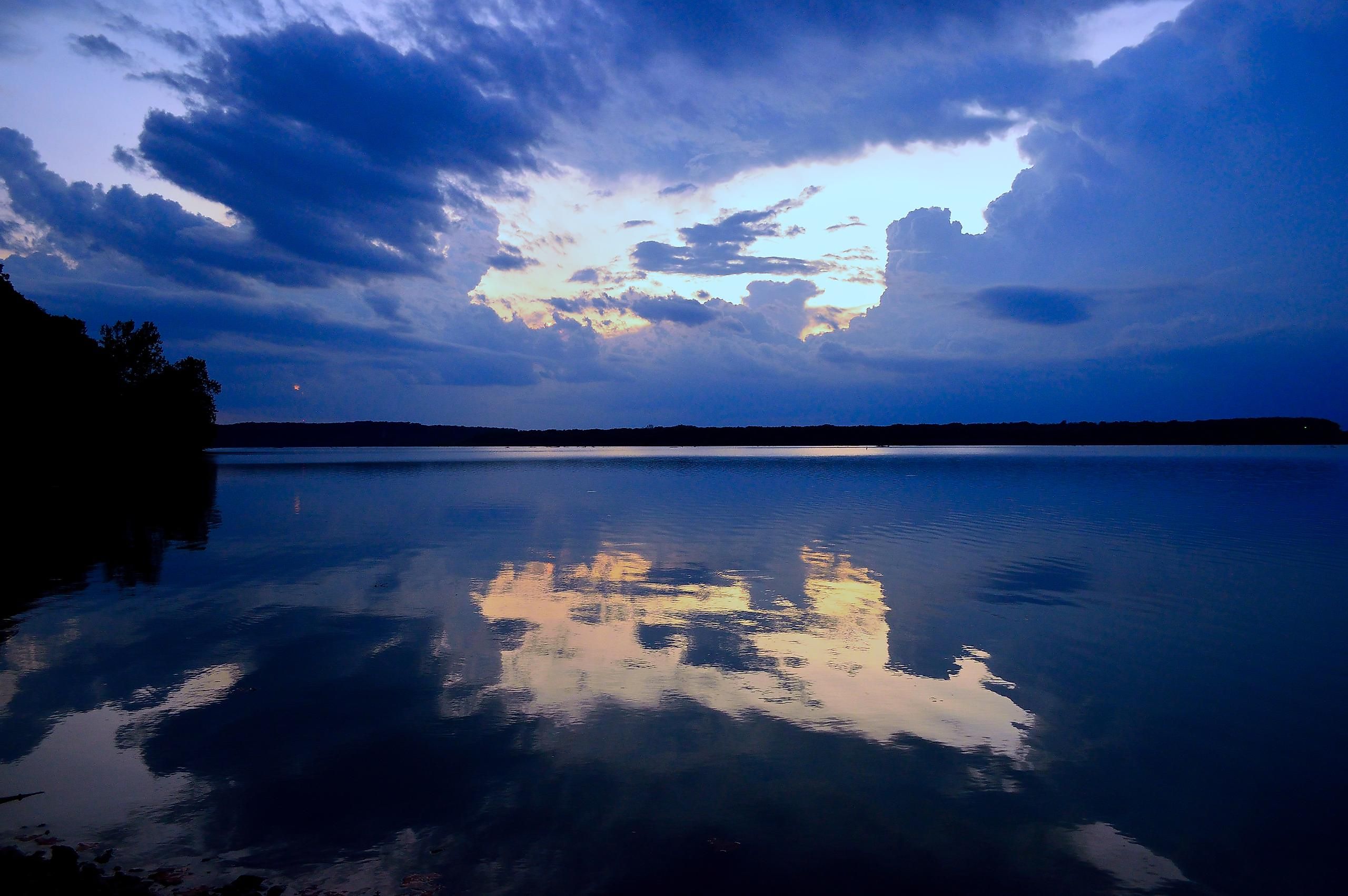 The Grand Lake of Cherokee near Grove, Oklahoma.