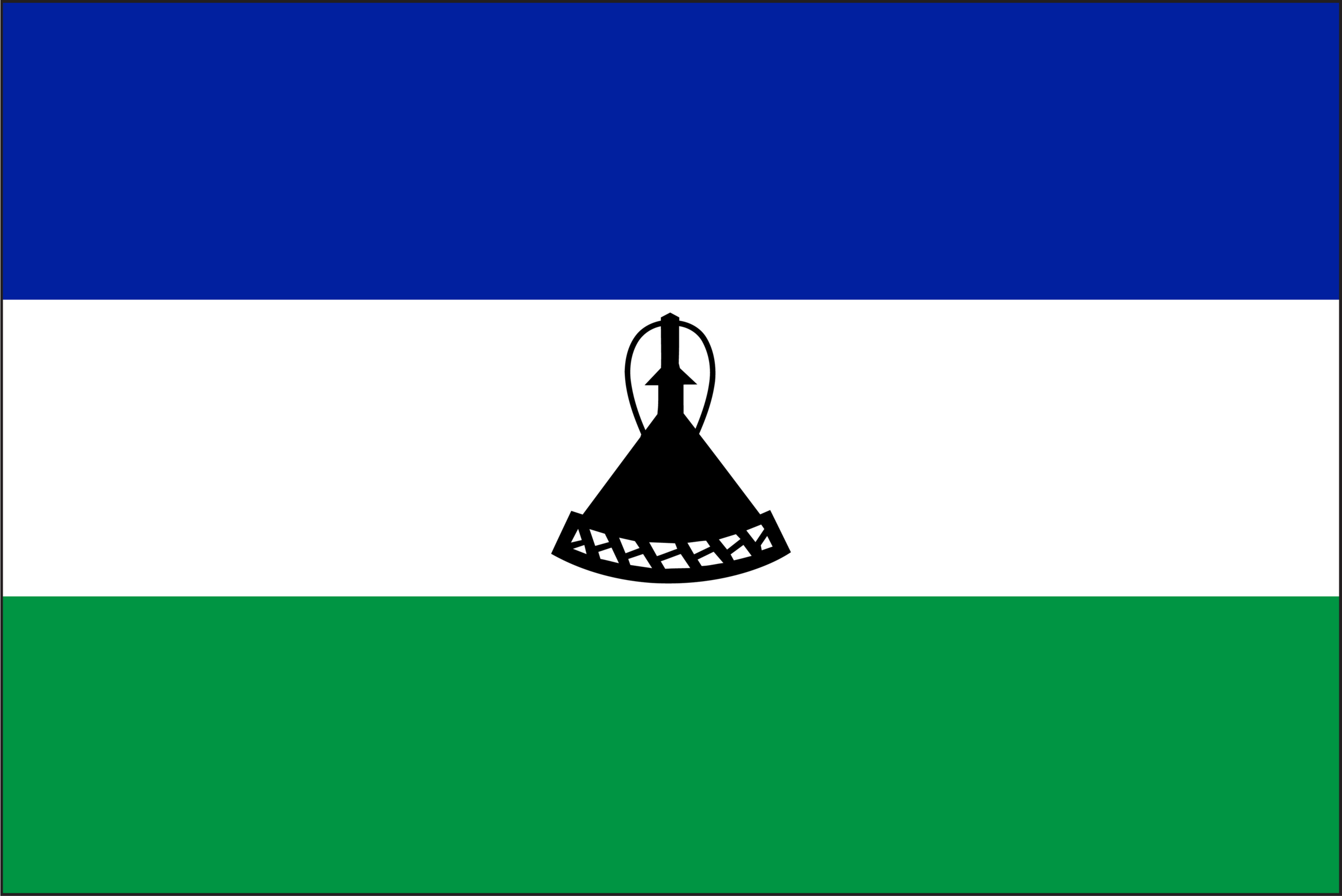 The flag of Lesotho.