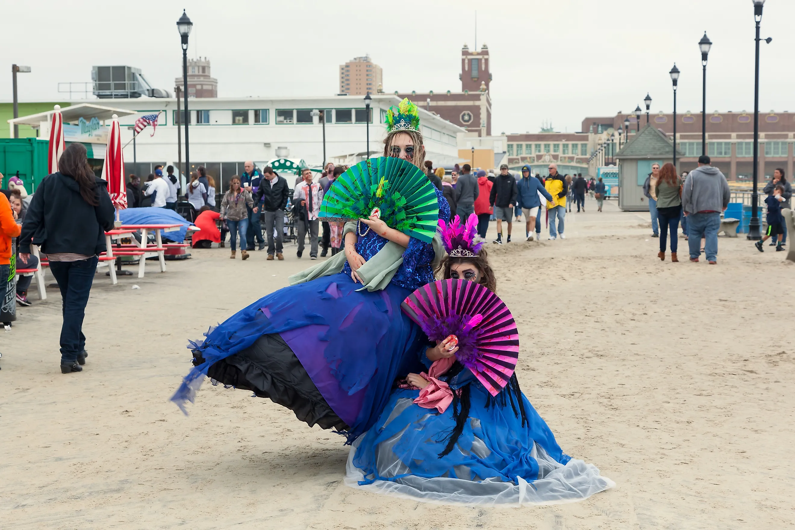 Participants of the Zombie Walk in Asbury Park, New Jersey.