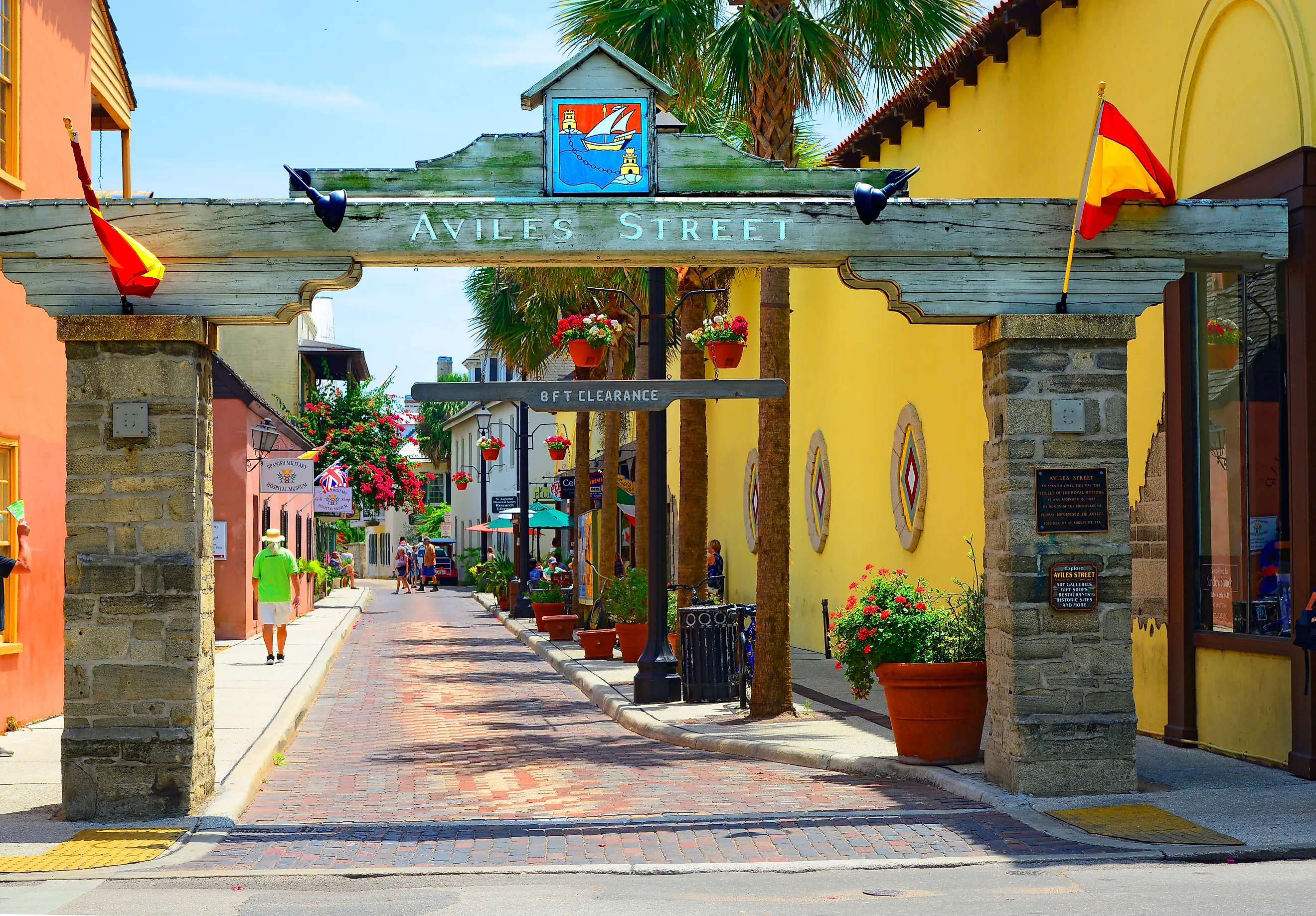 Aviles Street in St. Augustine, Florida.