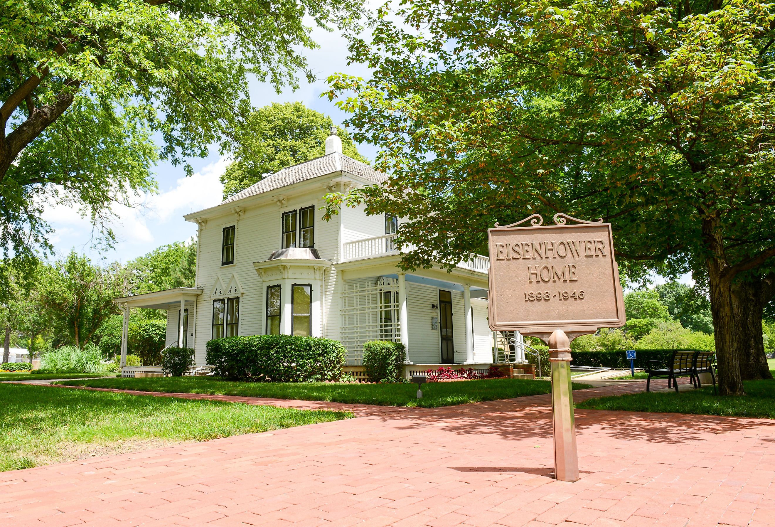 The childhood home of President Eisenhower in Abilene, Kansas. 