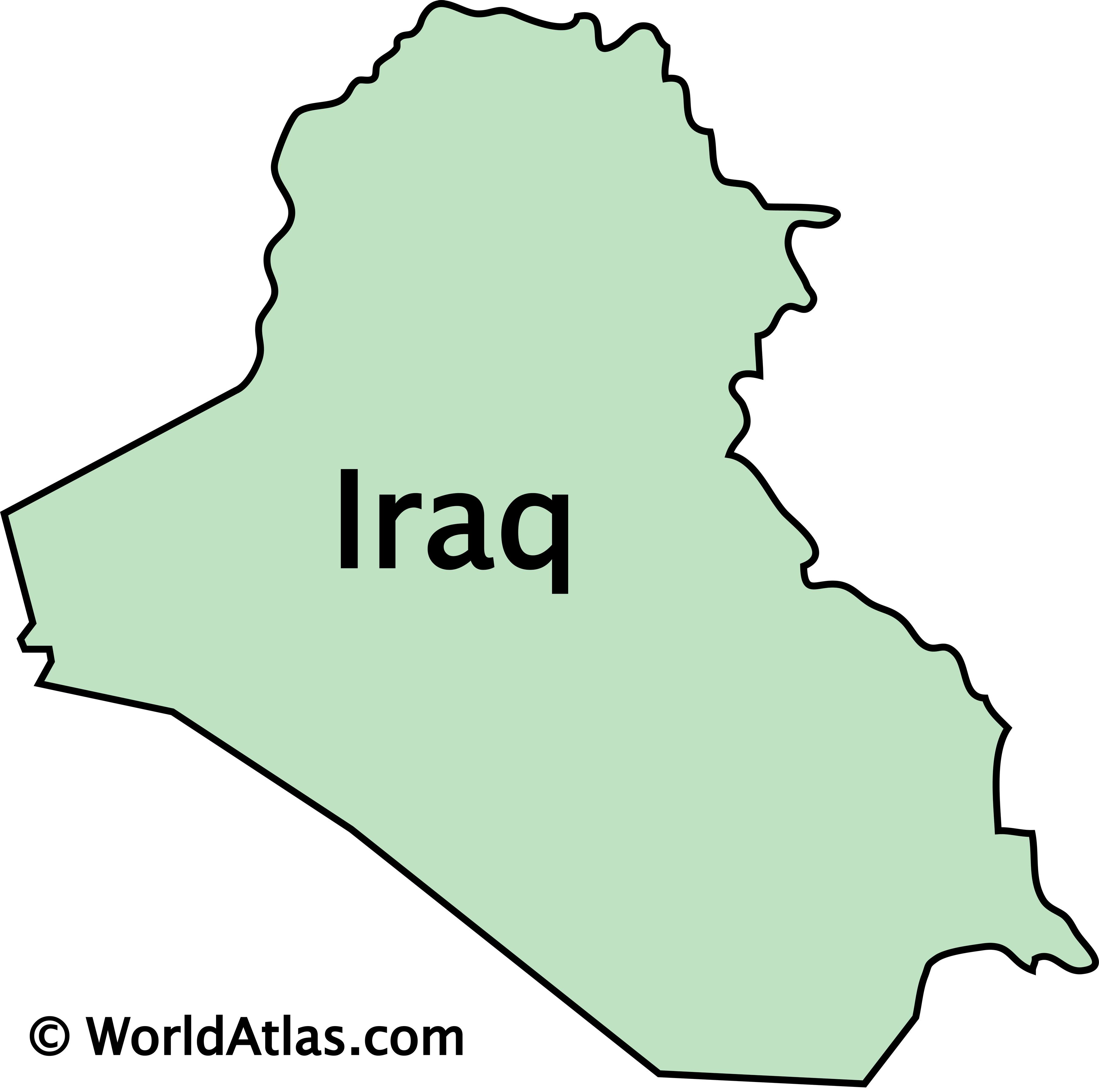 Physical Map Of Iraq
