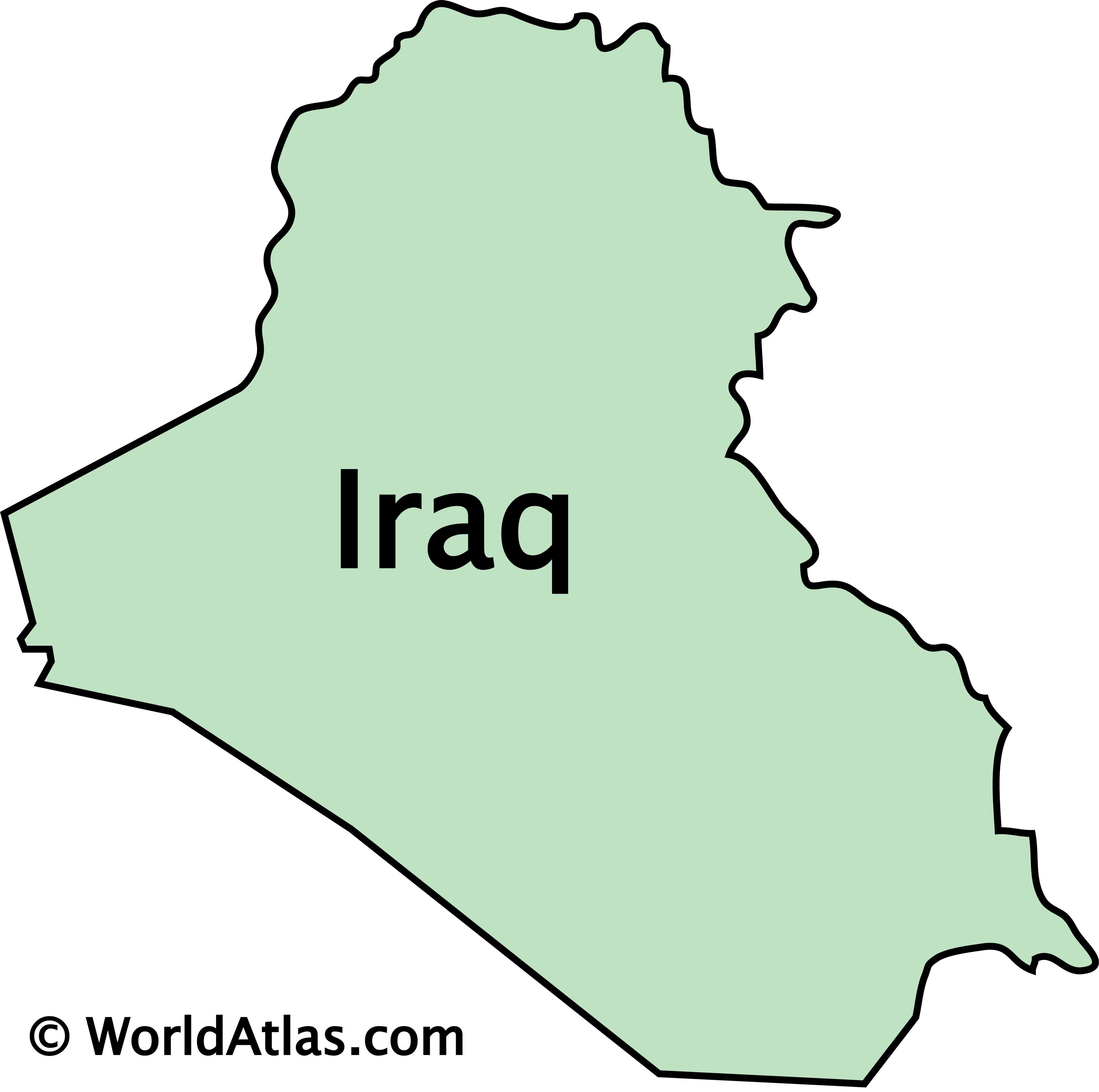 map of iraq outline