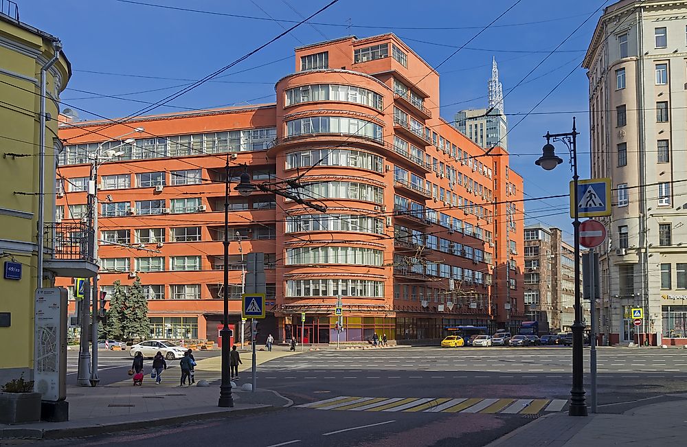 Editorial credit: Sergey Rybin / Shutterstock.com. The Ministry f Agriculture of the Russian Federation is an example of constructivism.