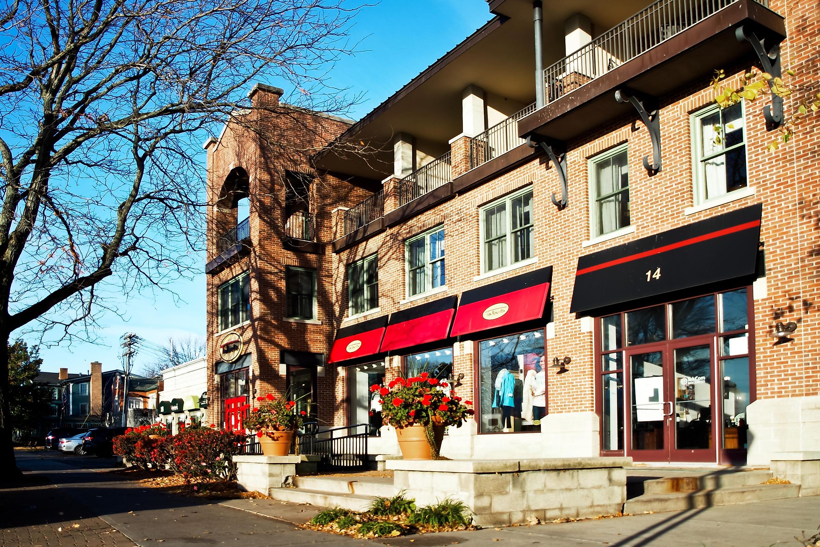 Charming shops and boutiques in Skaneateles, via DebraMillet / iStock.com