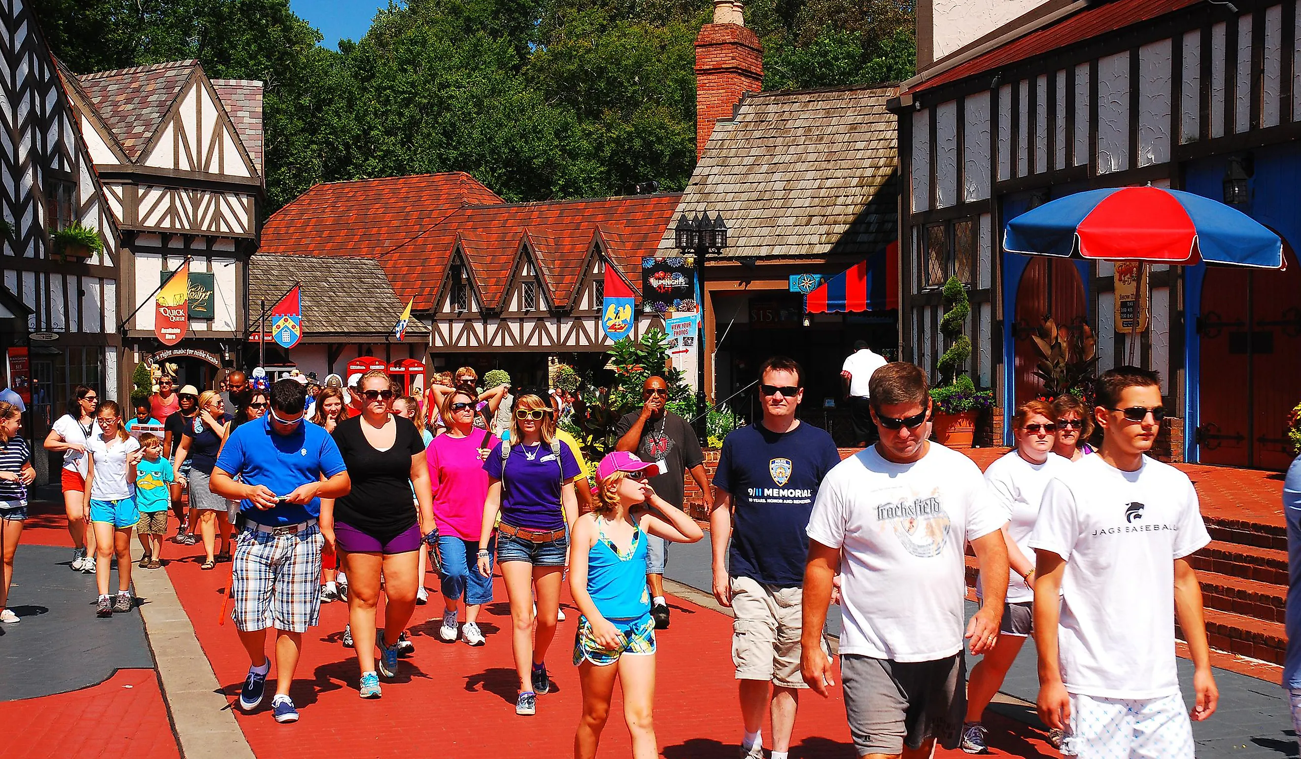 Tudor Village in Busch Gardens in Williamsburg, Virginia. Image credit James Kirkikis via Shutterstock