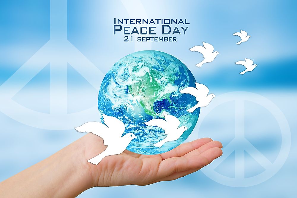 September 21 is set aside from the International Day of Peace or World Peace Day.