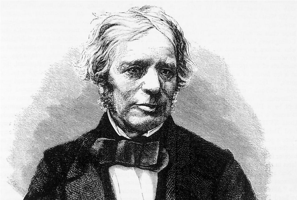 A portrait of Michael Faraday.