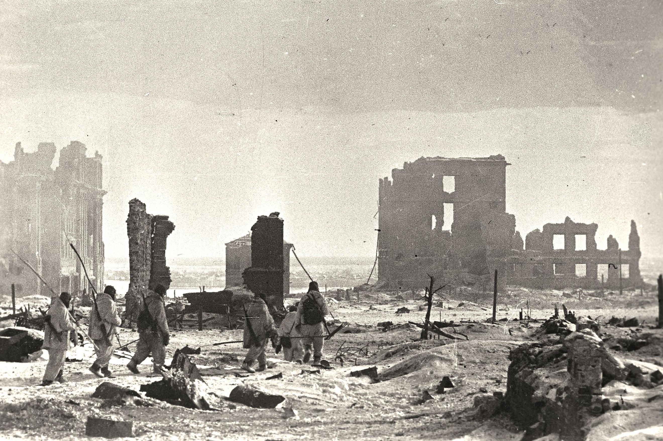 The centre of Stalingrad after liberation, February 1943