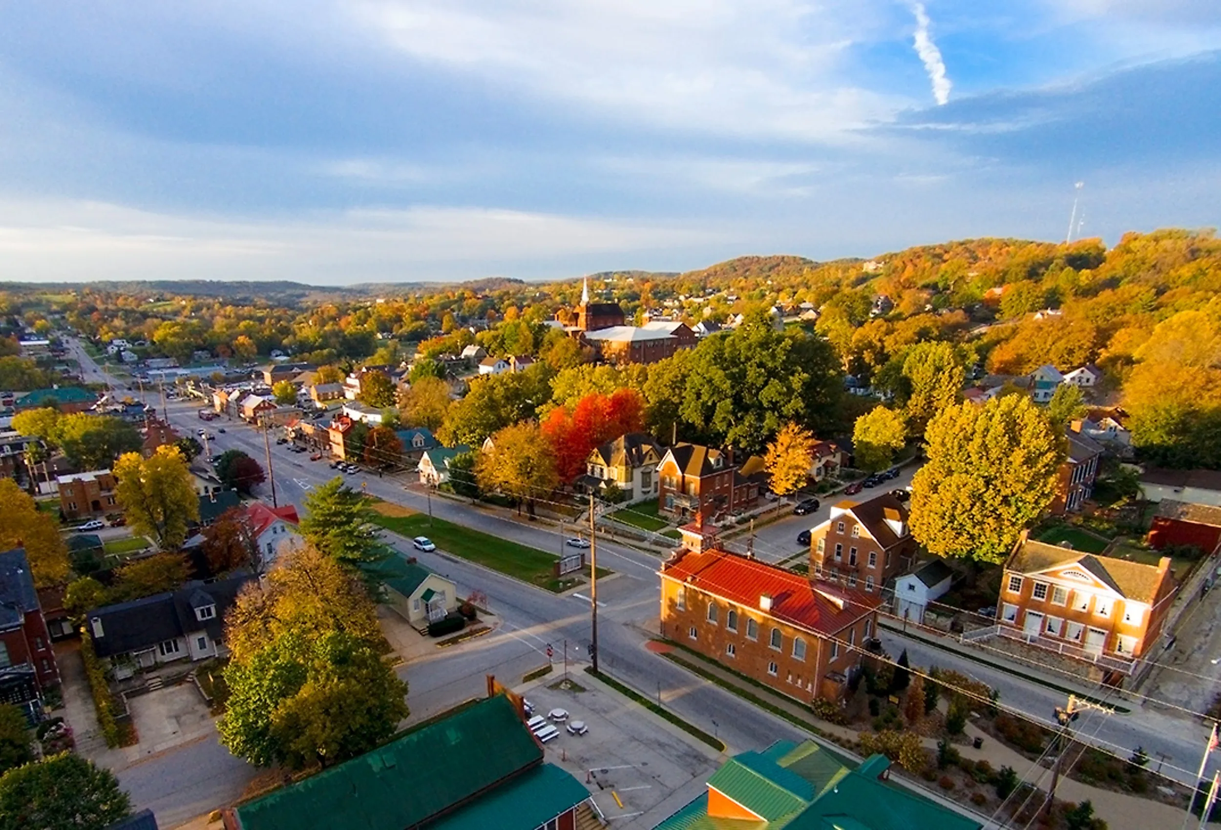 Fall colors in Hermann, Missouri.