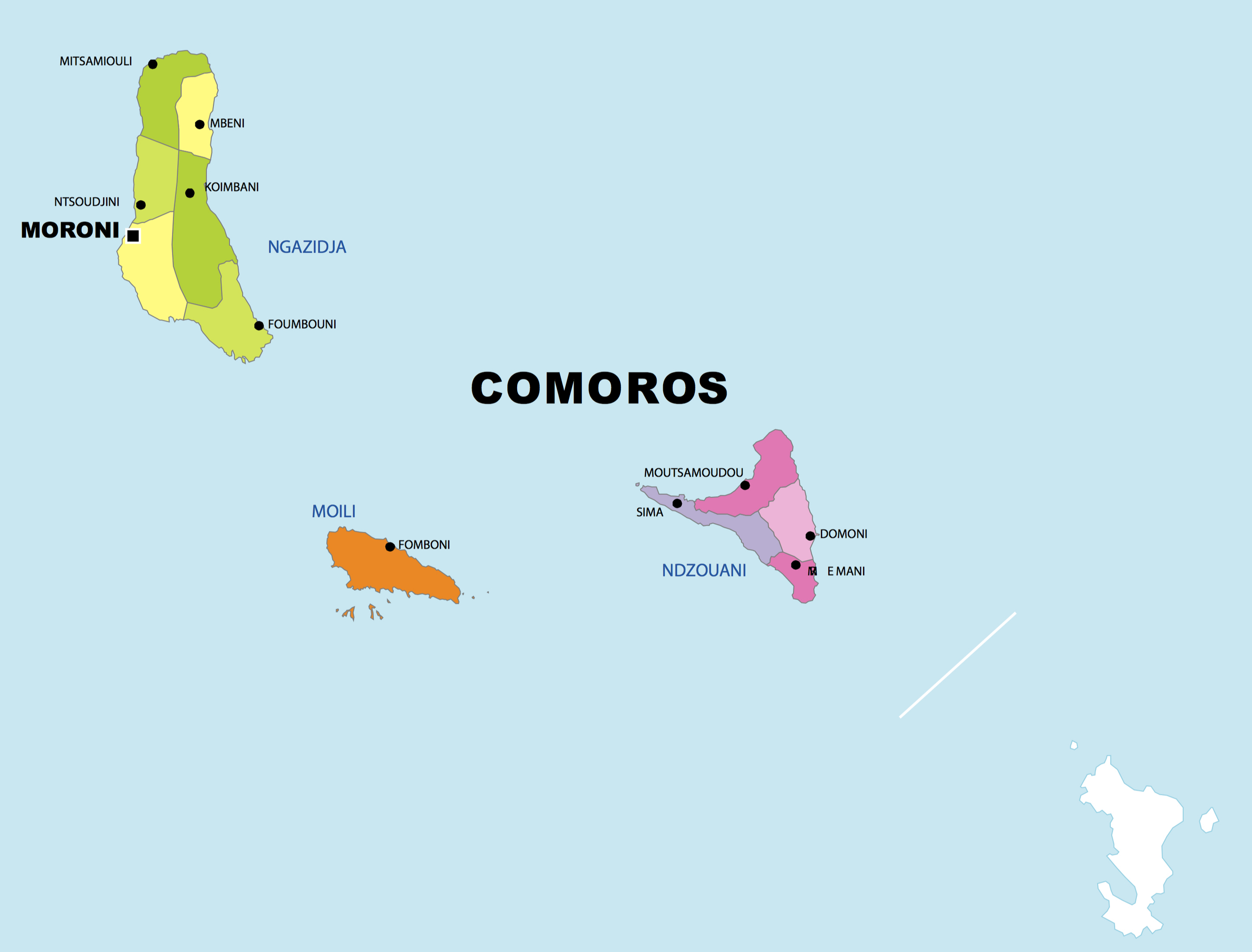 Comoros Map