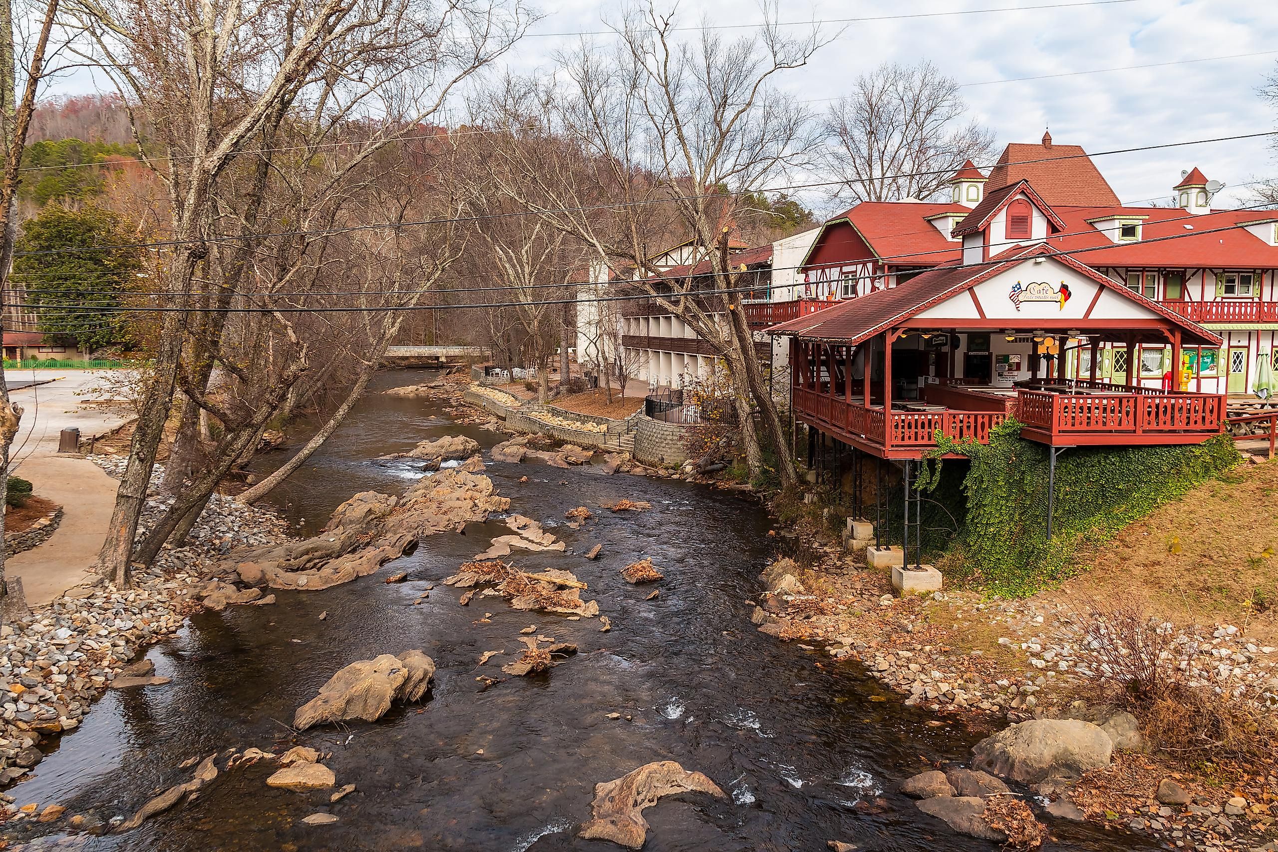 The Chattahoochee River in Helen, Georgia.