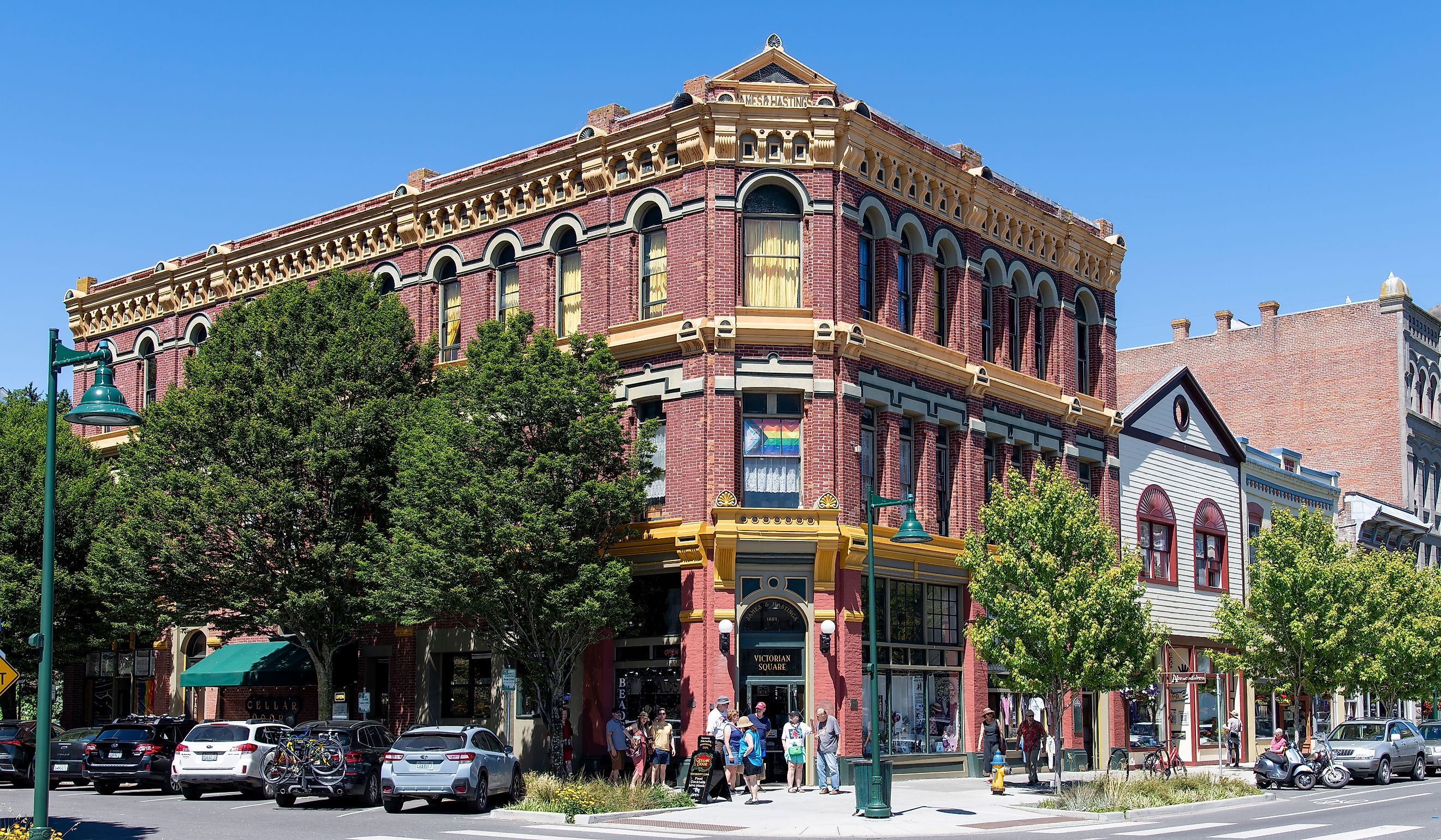 View of downtown Water Street in Port Townsend Historic District lined with well-preserved late 19th-century buildings. Editorial credit: 365 Focus Photography / Shutterstock.com